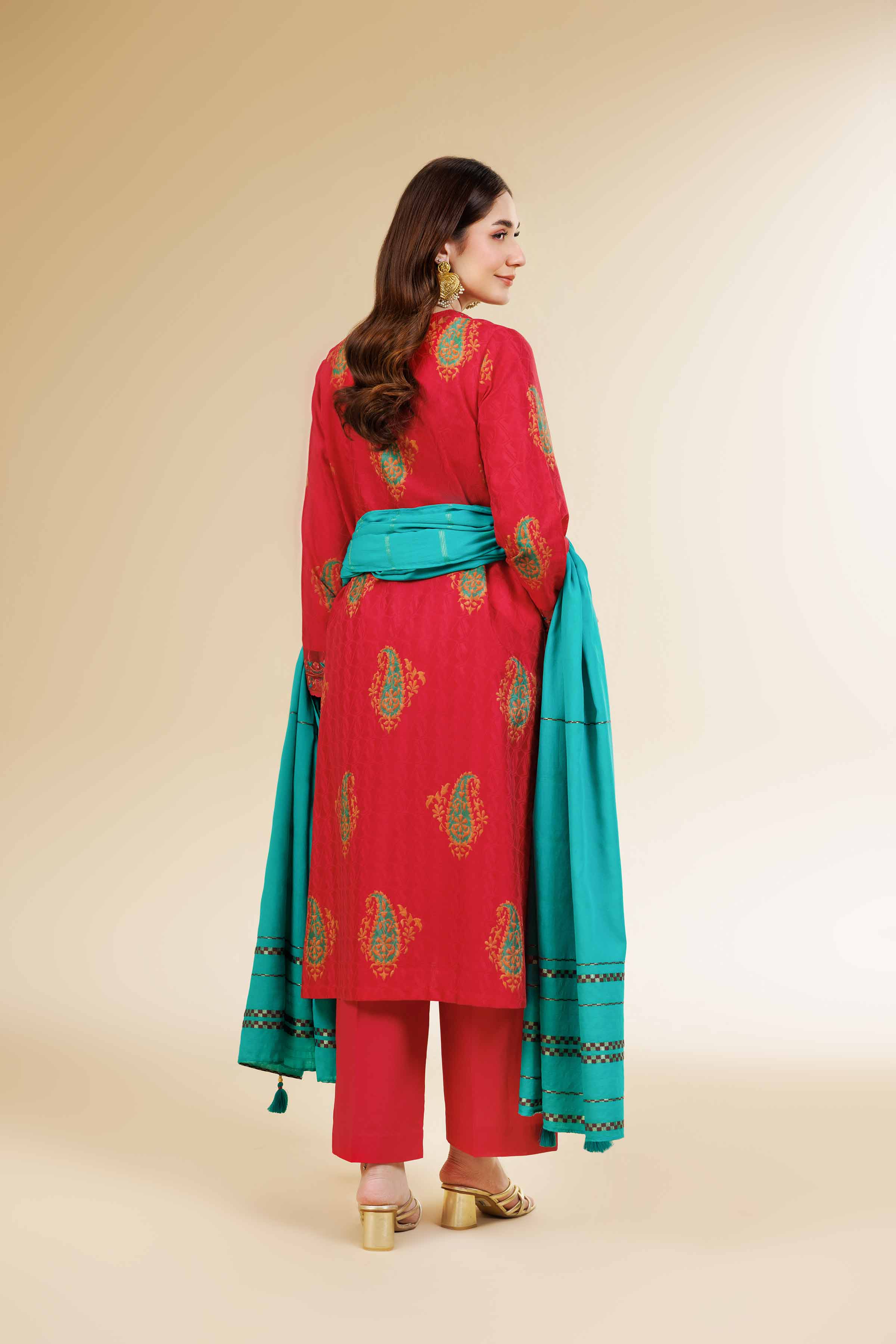 3 Piece - Digital Printed Jacquard Embroidered Suit - 42501296 for Women - Unstitched Collection | Nishat | Shop Online