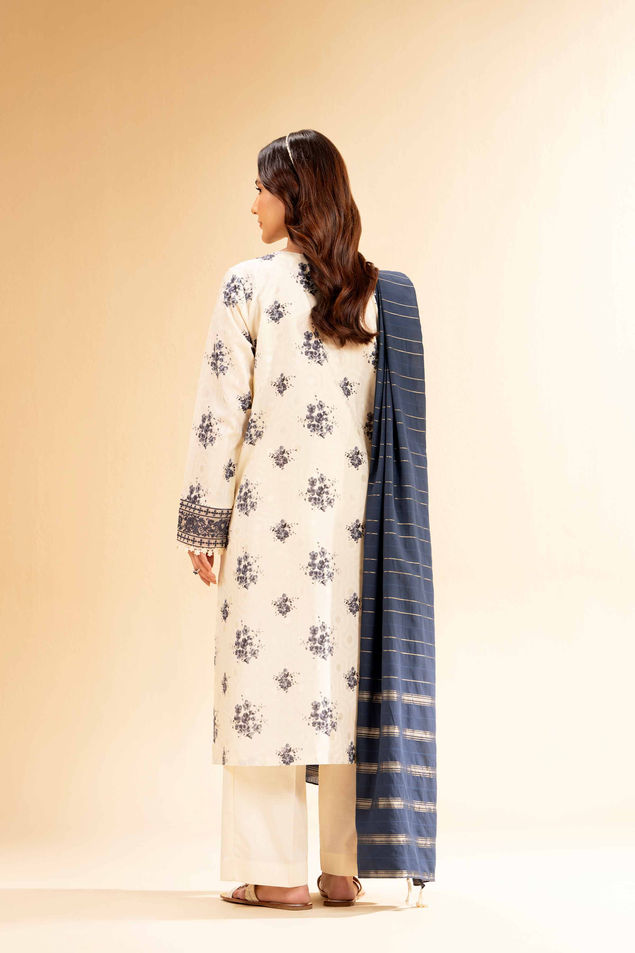 3 Piece - Digital Printed Jacquard Embroidered Suit - 42501303 for Women - Unstitched Collection | Nishat | Shop Online