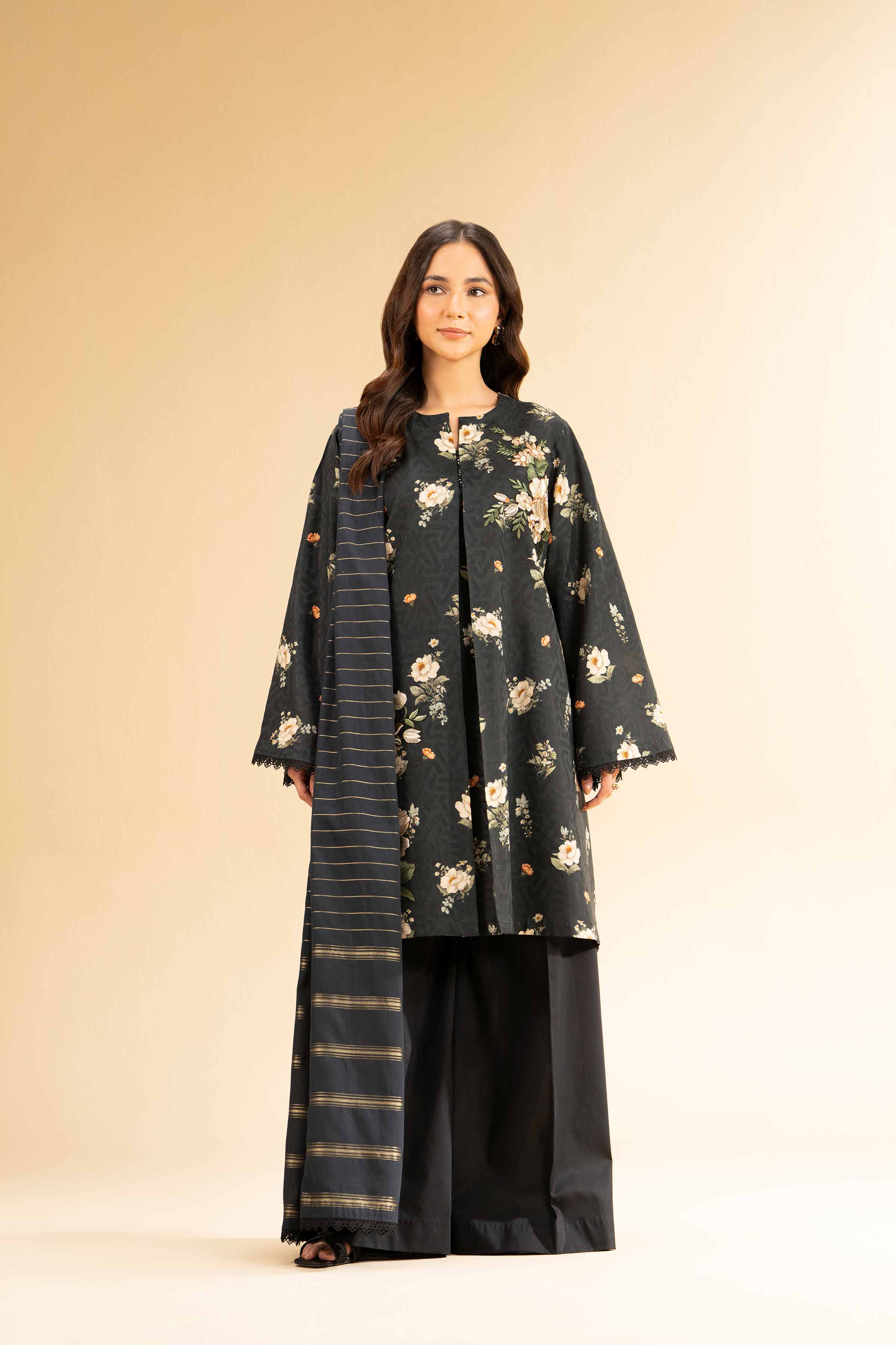 3 Piece - Digital Printed Jacquard Embroidered Suit - 42501305 for Women - Unstitched Collection | Nishat | Shop Online