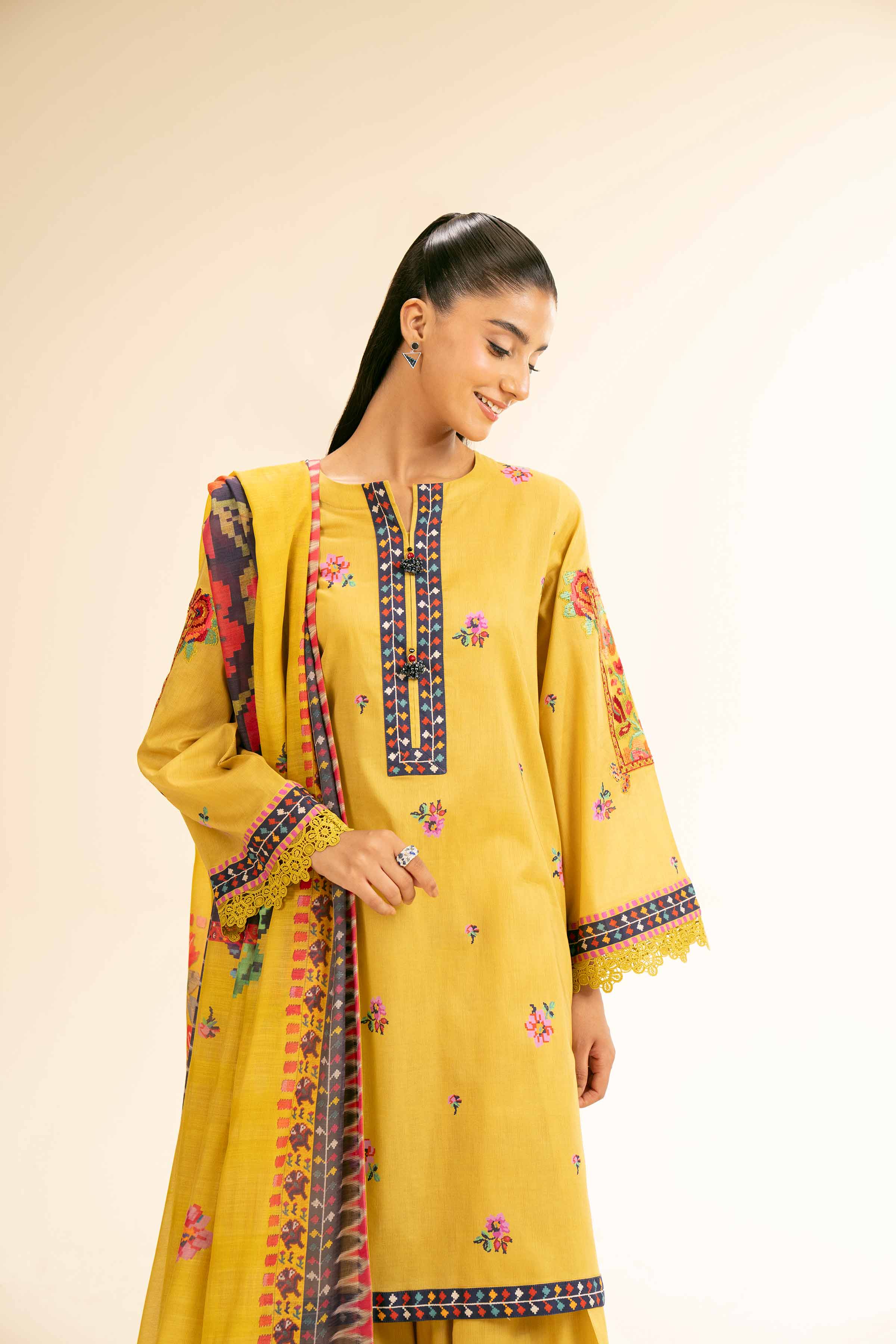 3 Piece - Printed Embroidered Suit - 42501306 for Women - Unstitched Collection | Nishat | Shop Online