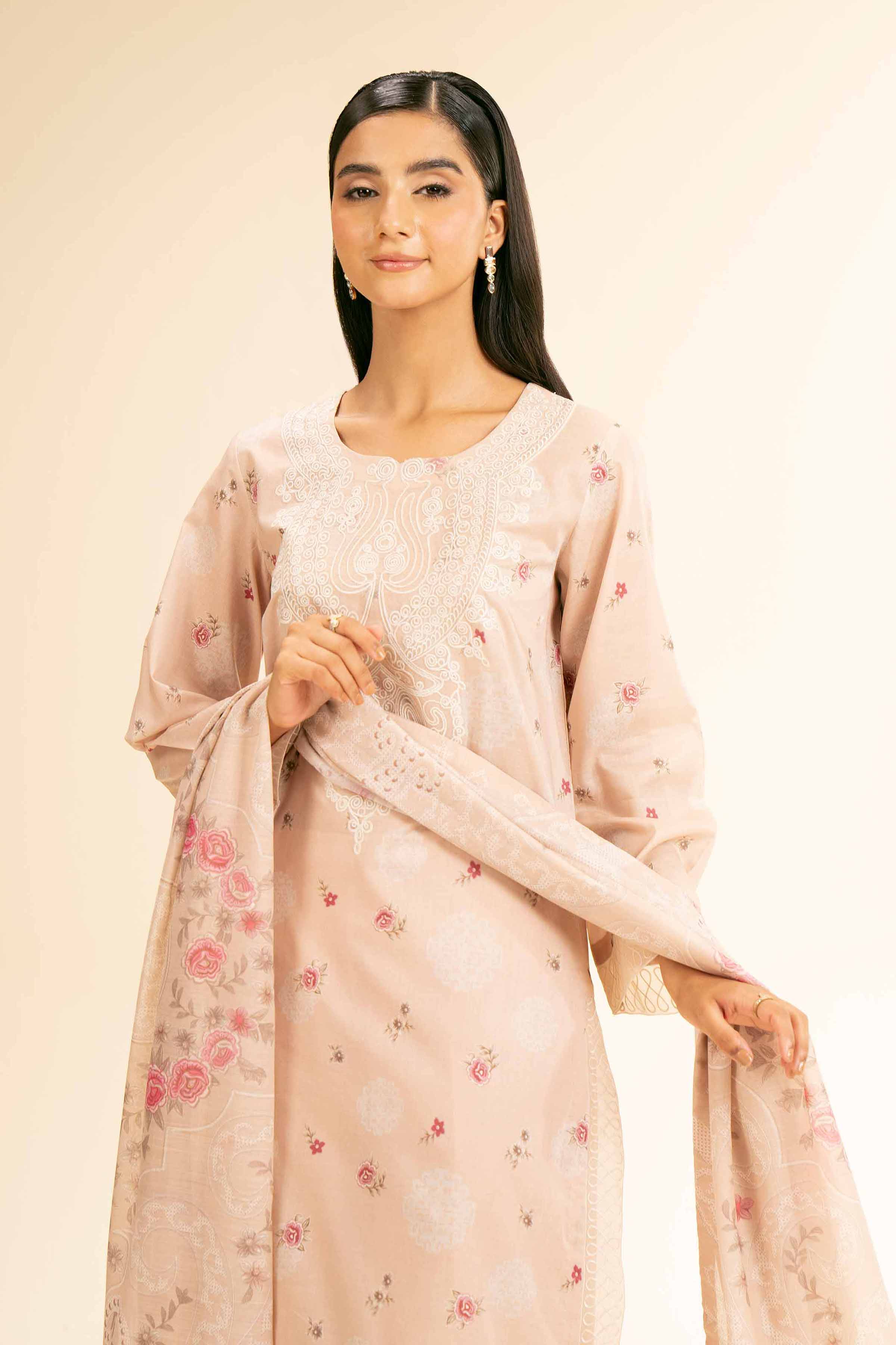3 Piece - Printed Embroidered Suit - 42501307 for Women - Unstitched Collection | Nishat | Shop Online