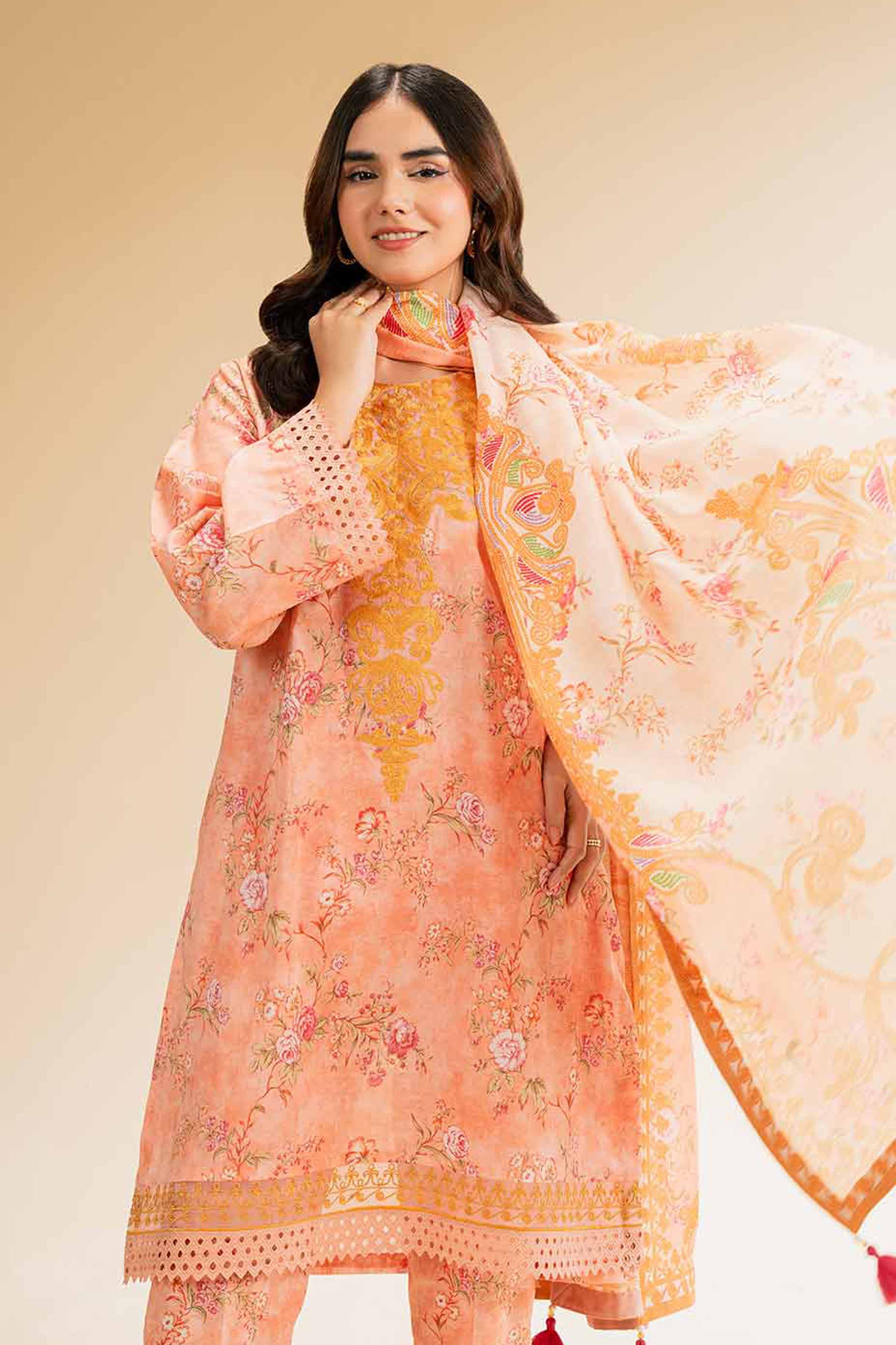 3 Piece - Printed Embroidered Suit - 42501310 for Women - Unstitched Collection | Nishat | Shop Online