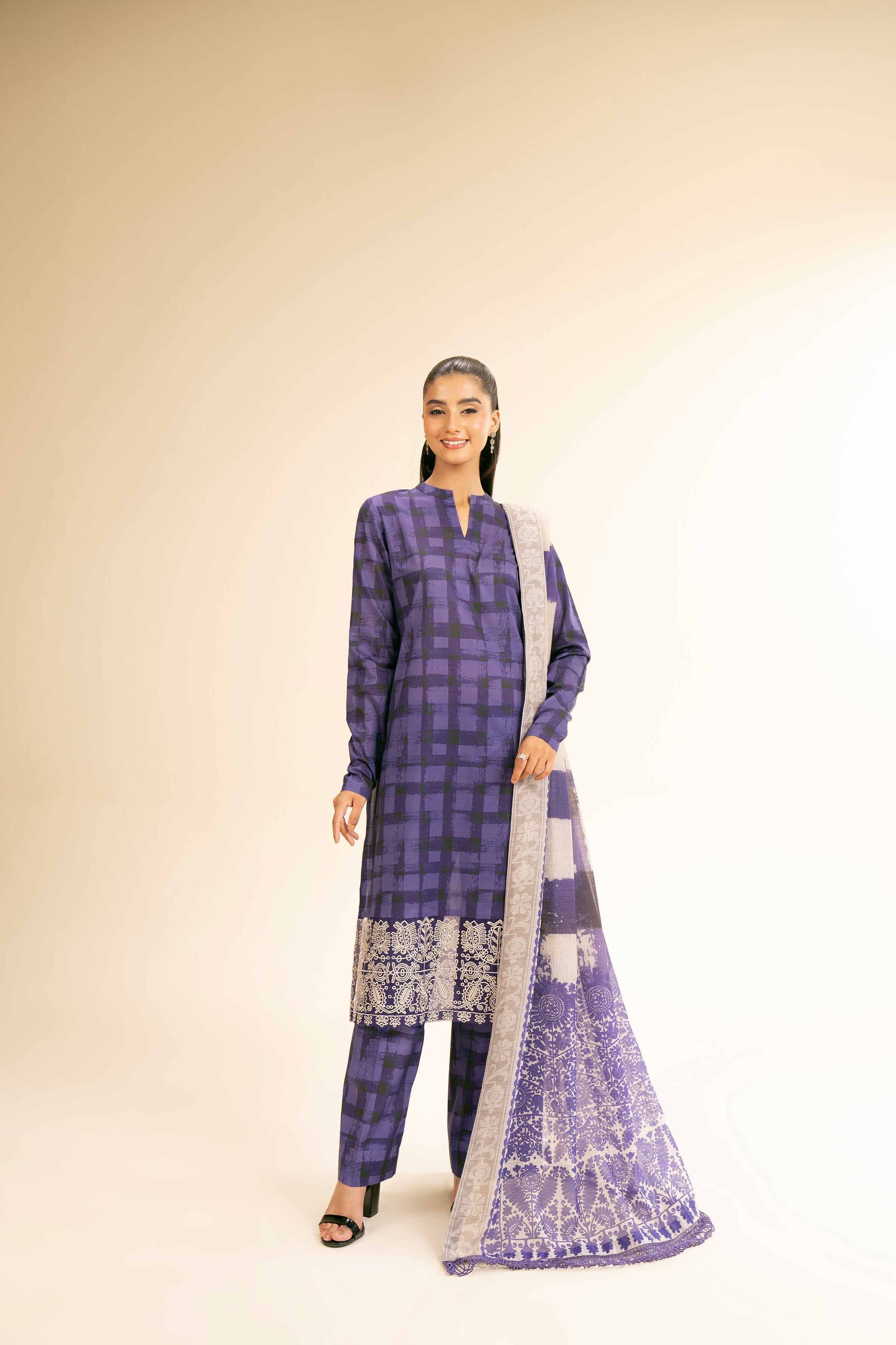 3 Piece - Printed Embroidered Suit - 42501312 for Women - Unstitched Collection | Nishat | Shop Online