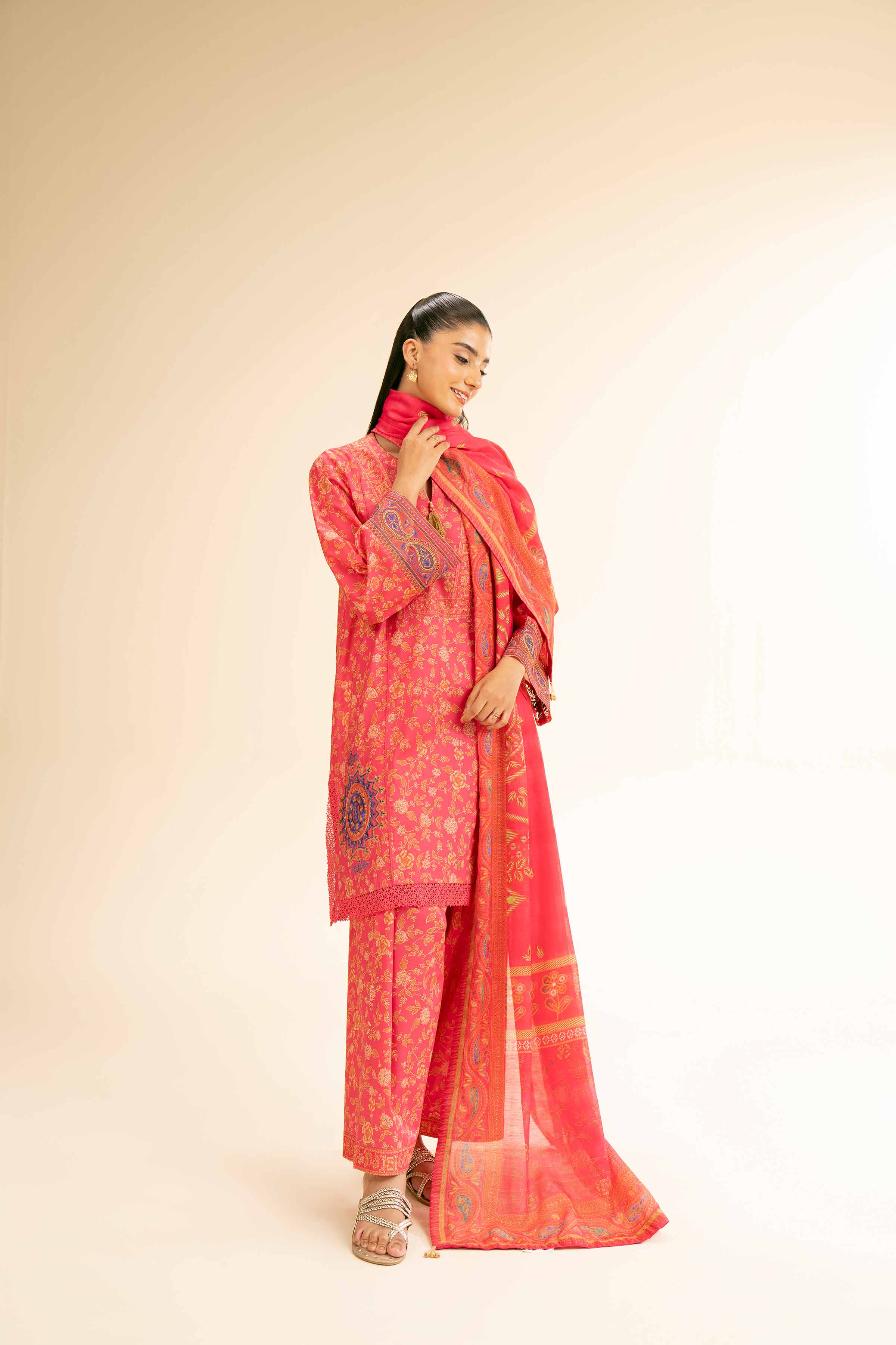 3 Piece - Printed Embroidered Suit - 42501313 for Women - Unstitched Collection | Nishat | Shop Online