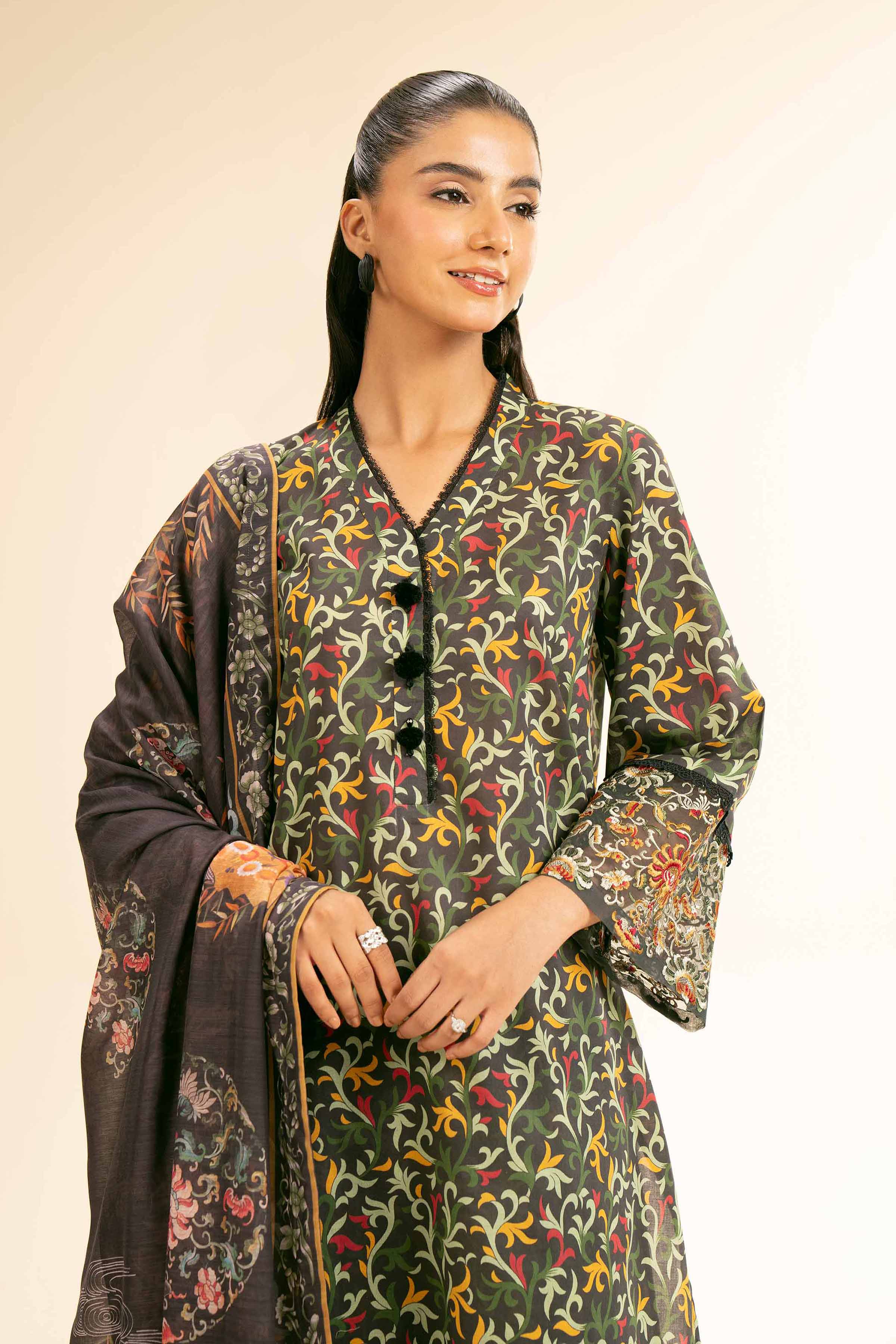 3 Piece - Printed Embroidered Suit - 42501314 for Women - Unstitched Collection | Nishat | Shop Online