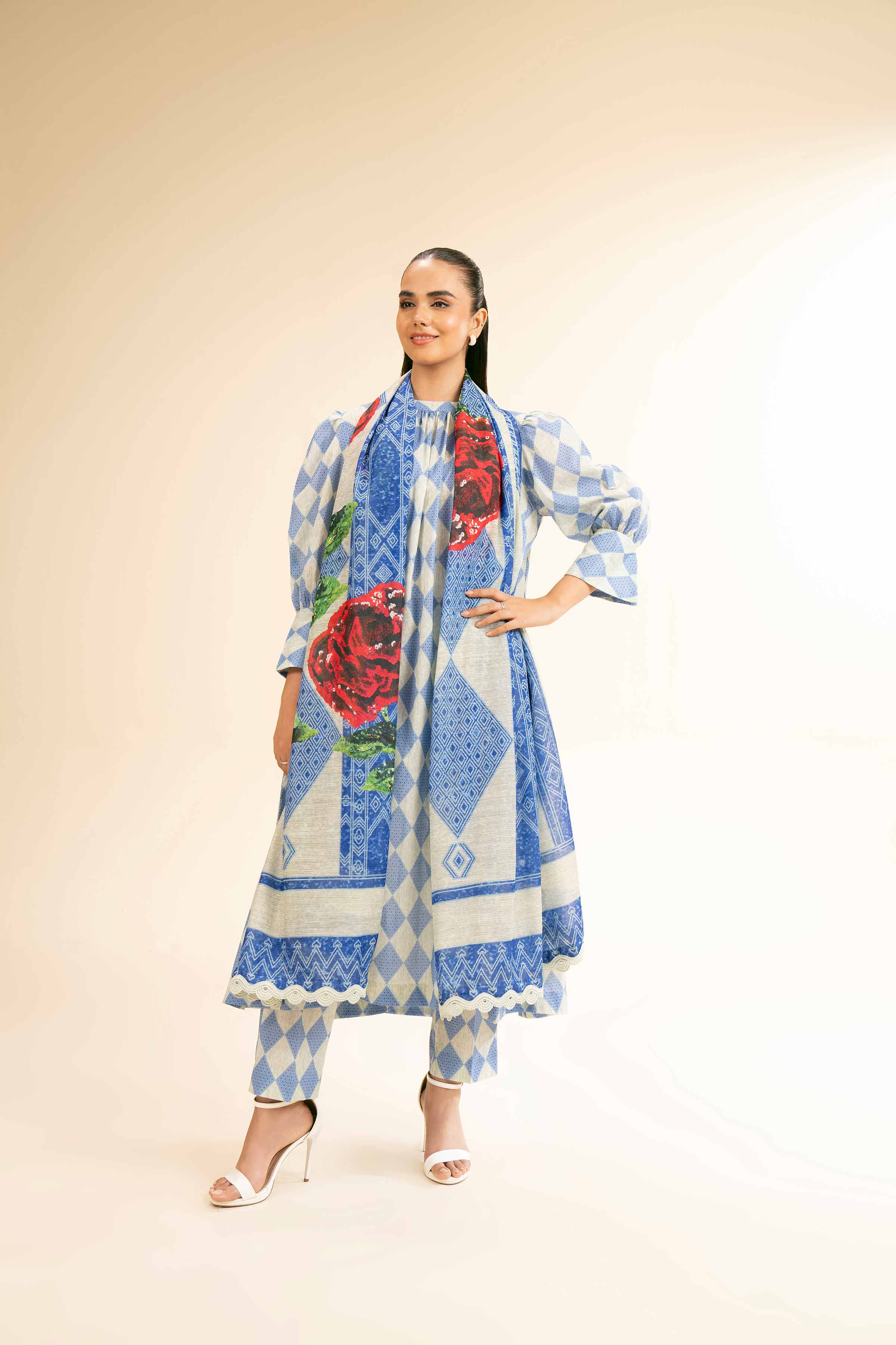 3 Piece - Printed Suit - 42501321 for Women - Unstitched Collection | Nishat | Shop Online