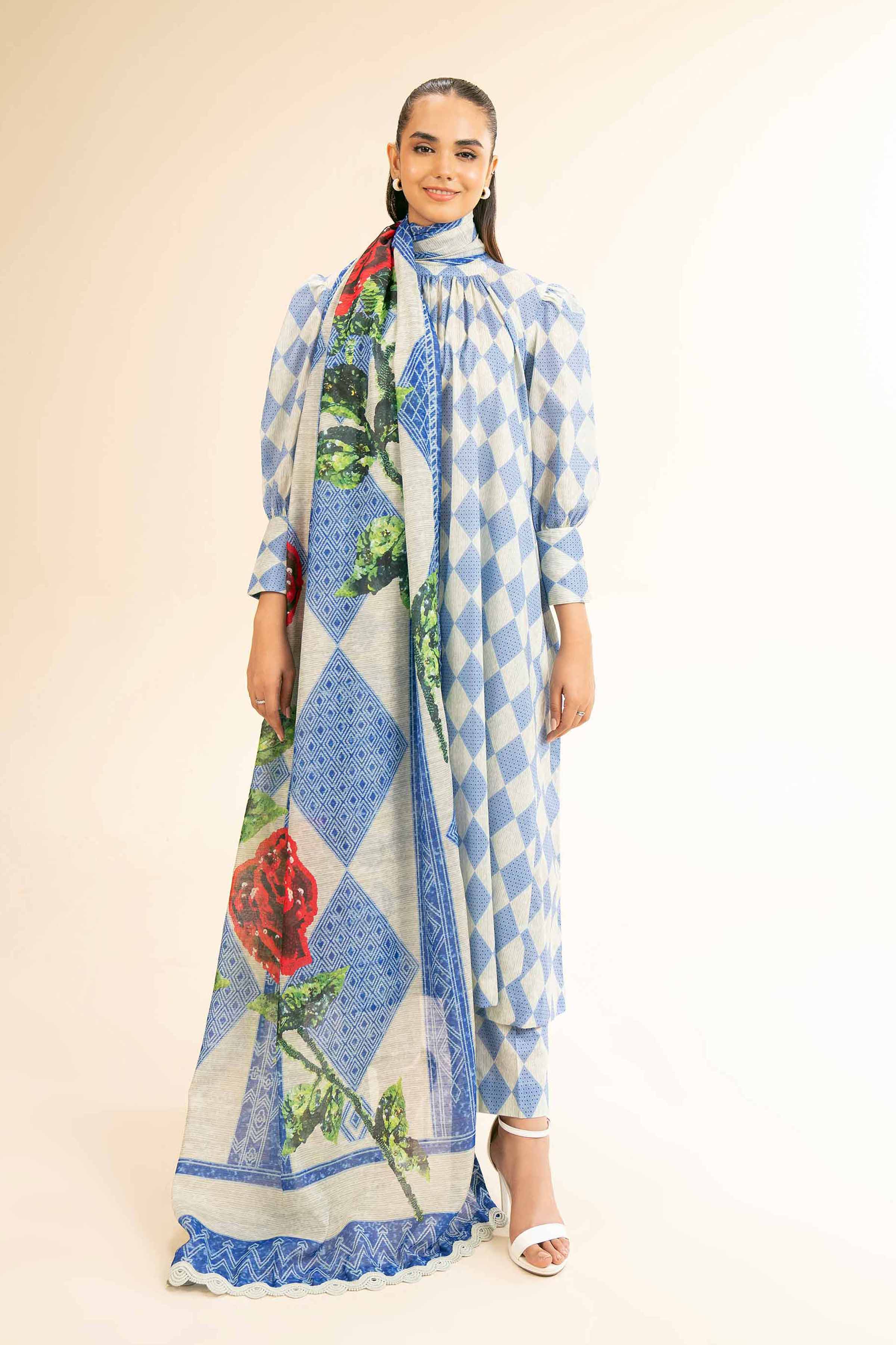 3 Piece - Printed Suit - 42501321 for Women - Unstitched Collection | Nishat | Shop Online