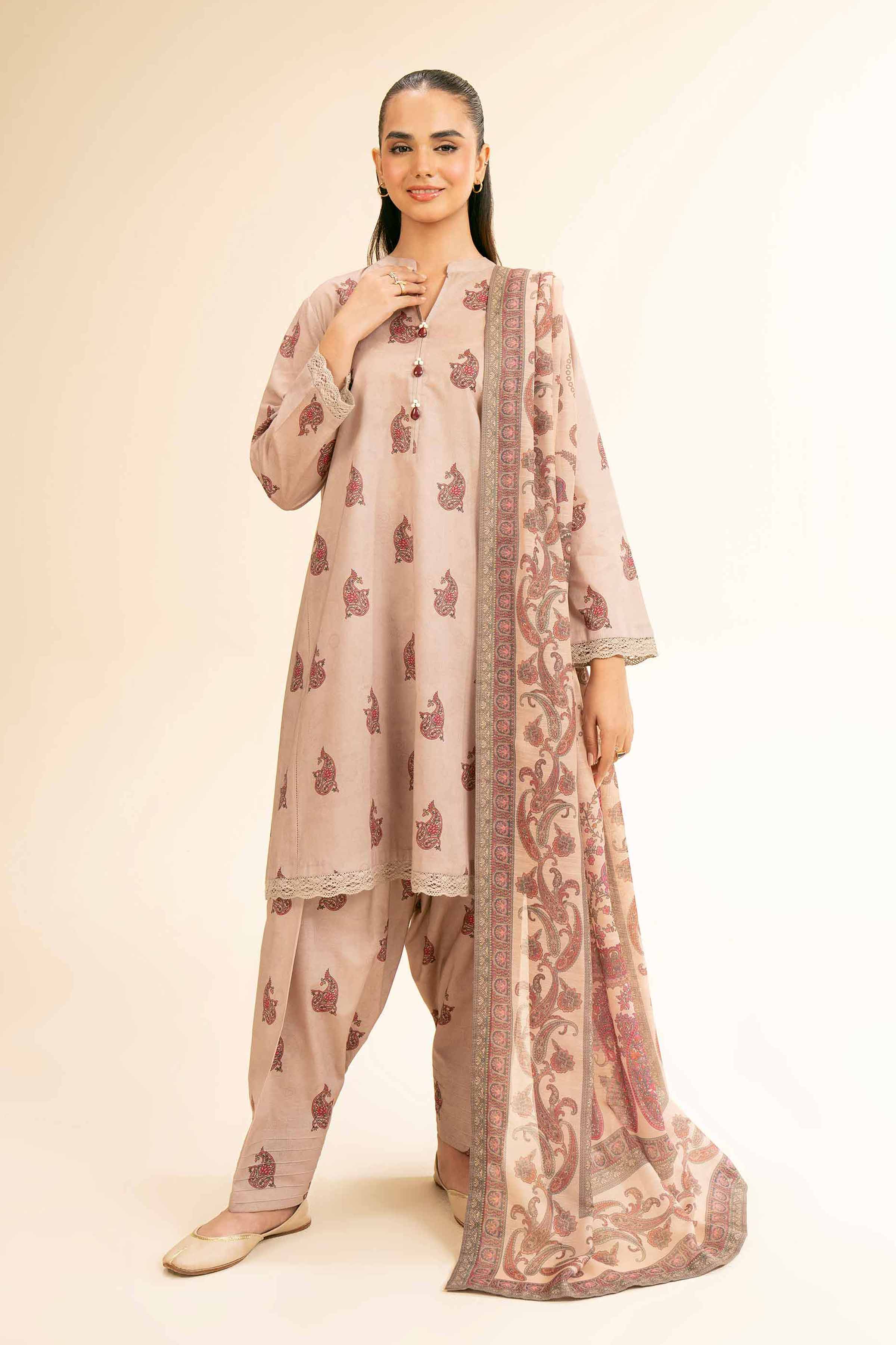 3 Piece - Printed Suit - 42501323 for Women - Unstitched Collection | Nishat | Shop Online