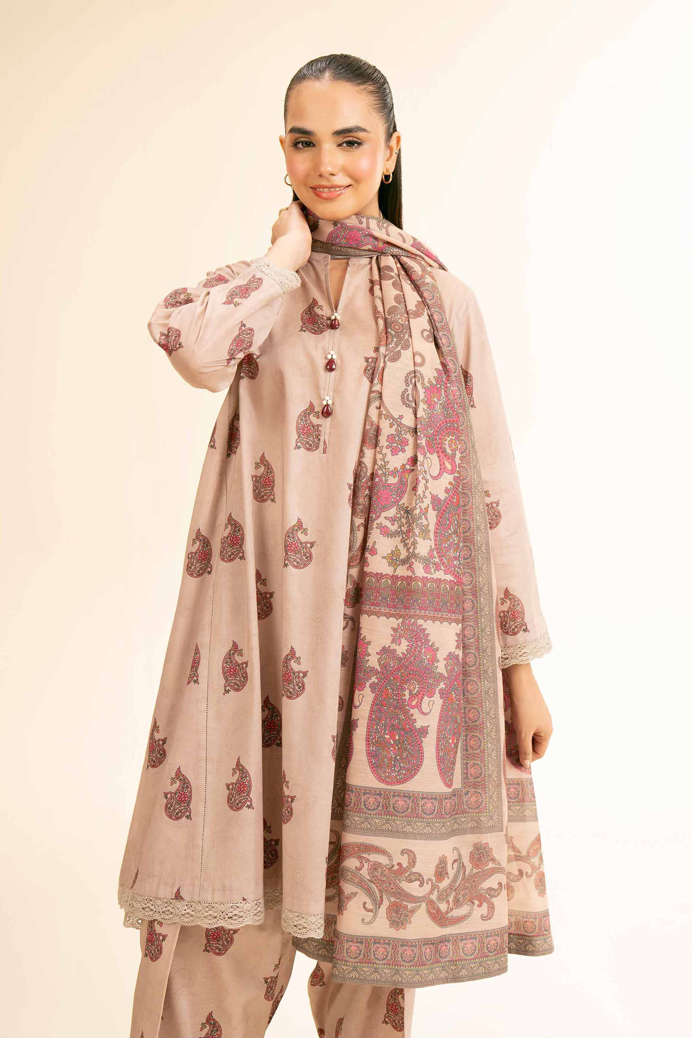 3 Piece - Printed Suit - 42501323 for Women - Unstitched Collection | Nishat | Shop Online