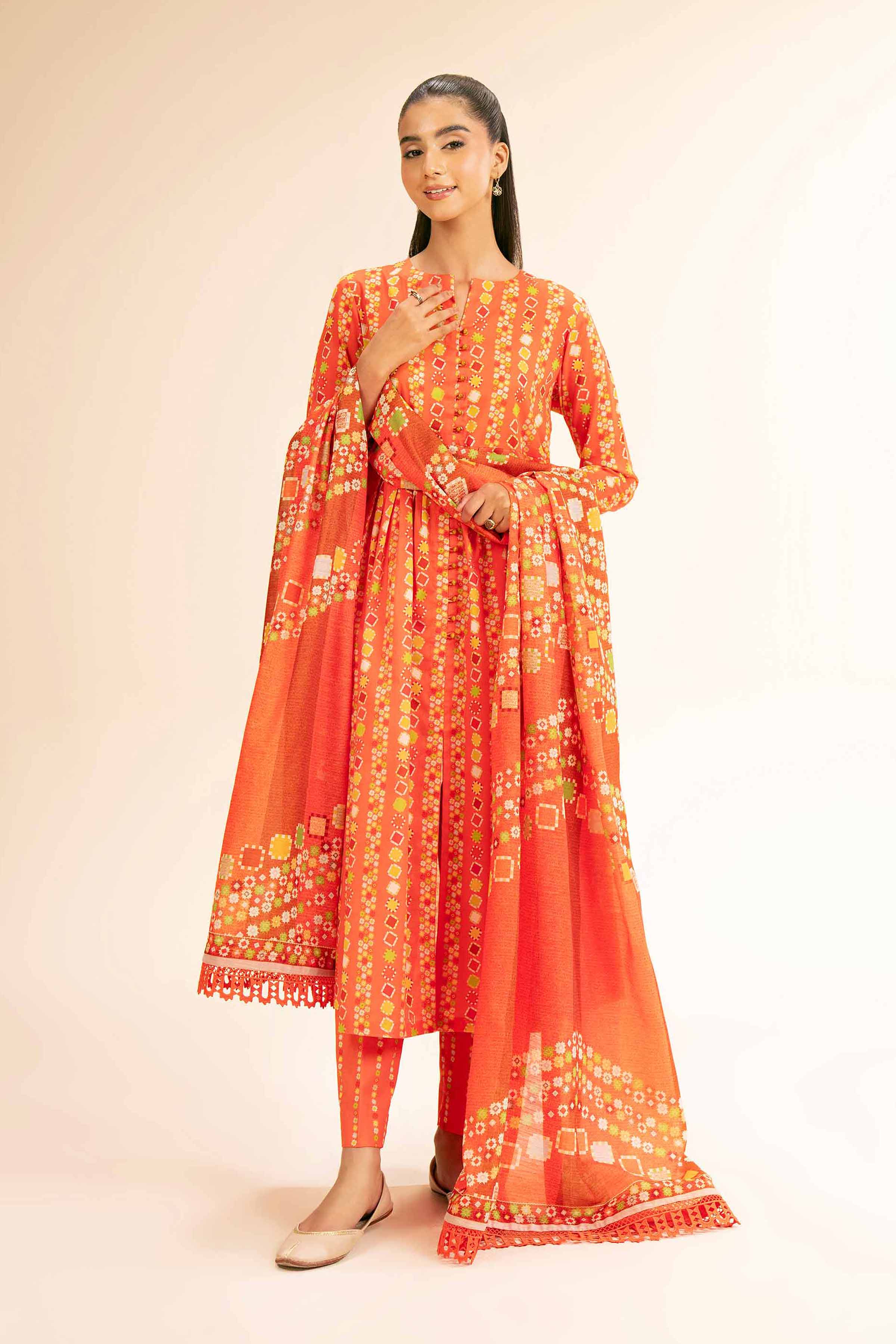 3 Piece - Printed Suit - 42501324 for Women - Unstitched Collection | Nishat | Shop Online