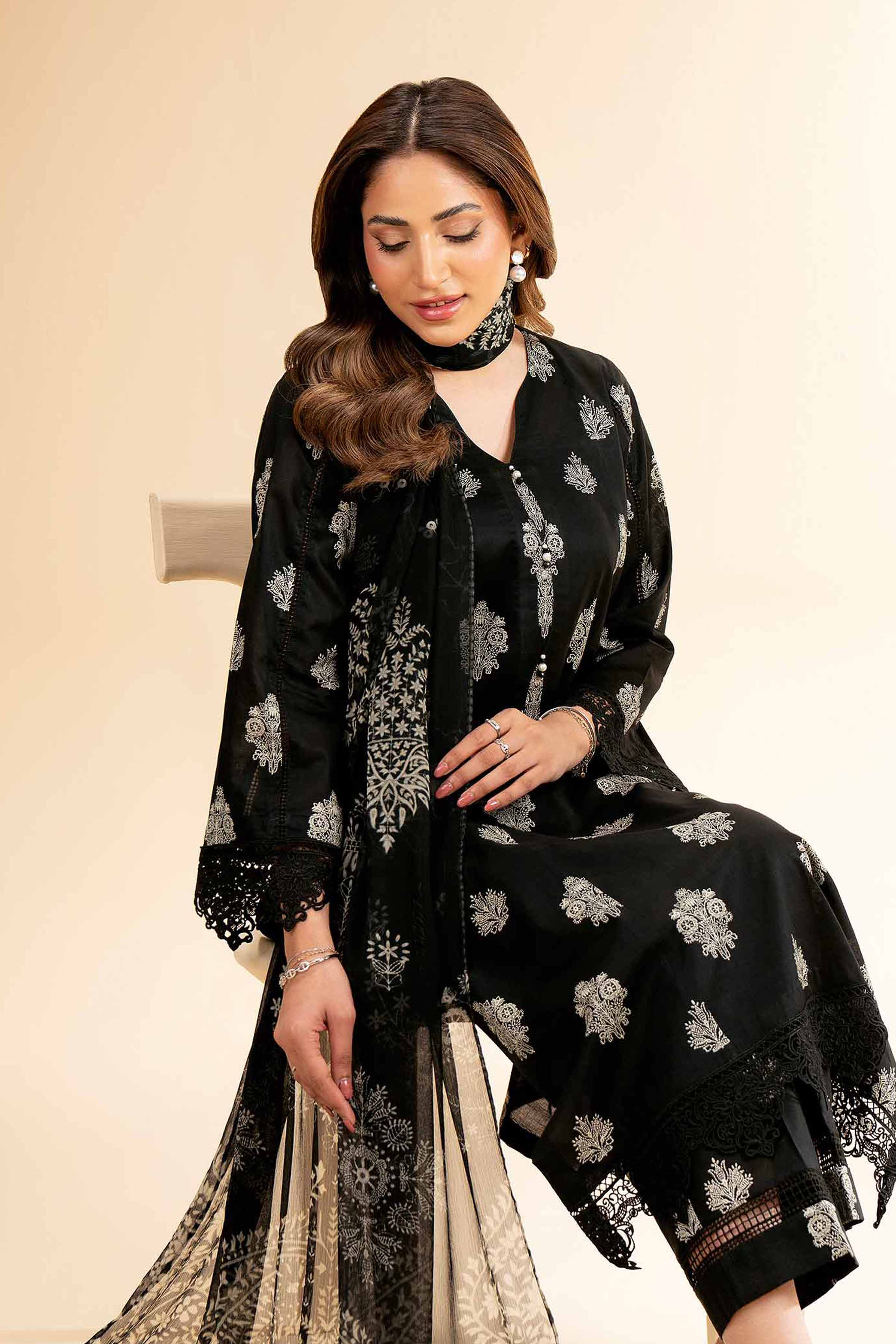 3 Piece - Printed With Laces Suit - 42501331 for Women - Unstitched Collection | Nishat | Shop Online