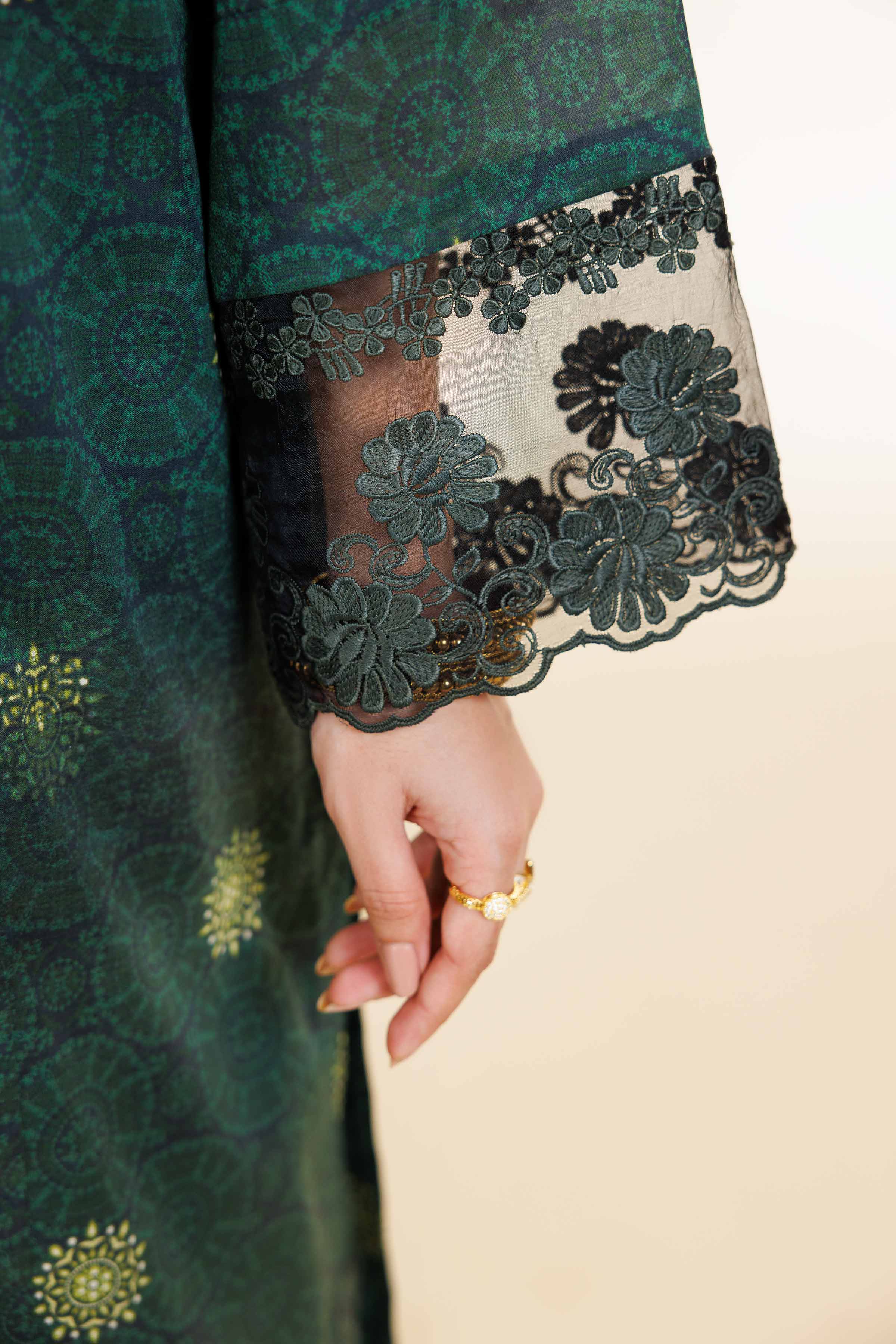 3 Piece - Printed With Laces Suit - 42501332 for Women - Unstitched Collection | Nishat | Shop Online