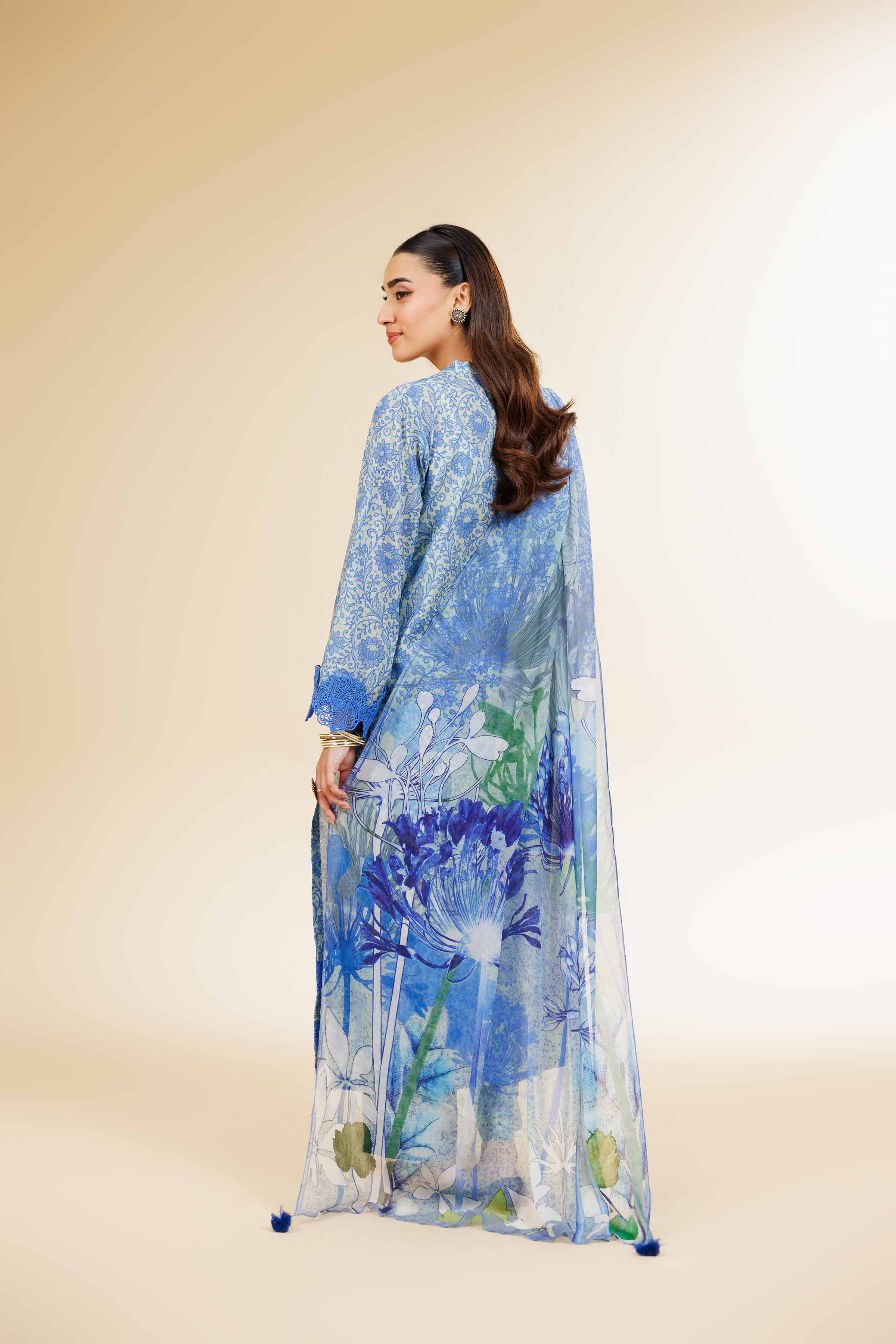 3 Piece - Printed With Laces Suit - 42501333 for Women - Unstitched Collection | Nishat | Shop Online