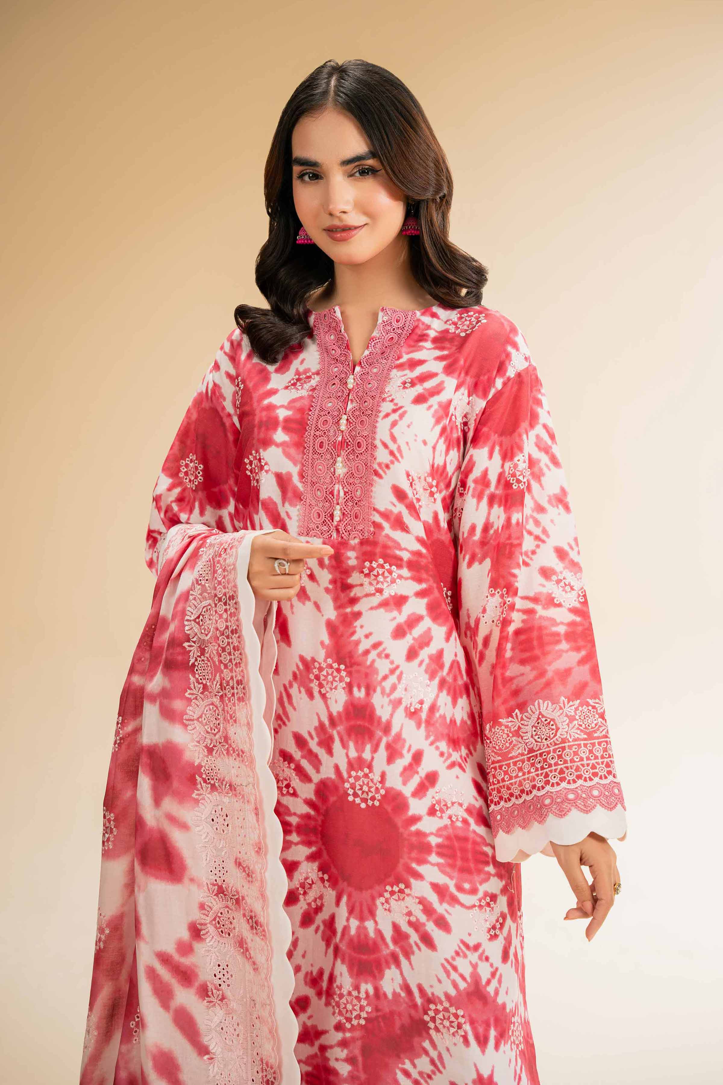 3 Piece - Digital Printed Embroidered Suit - 42501337 for Women - Unstitched Collection | Nishat | Shop Online