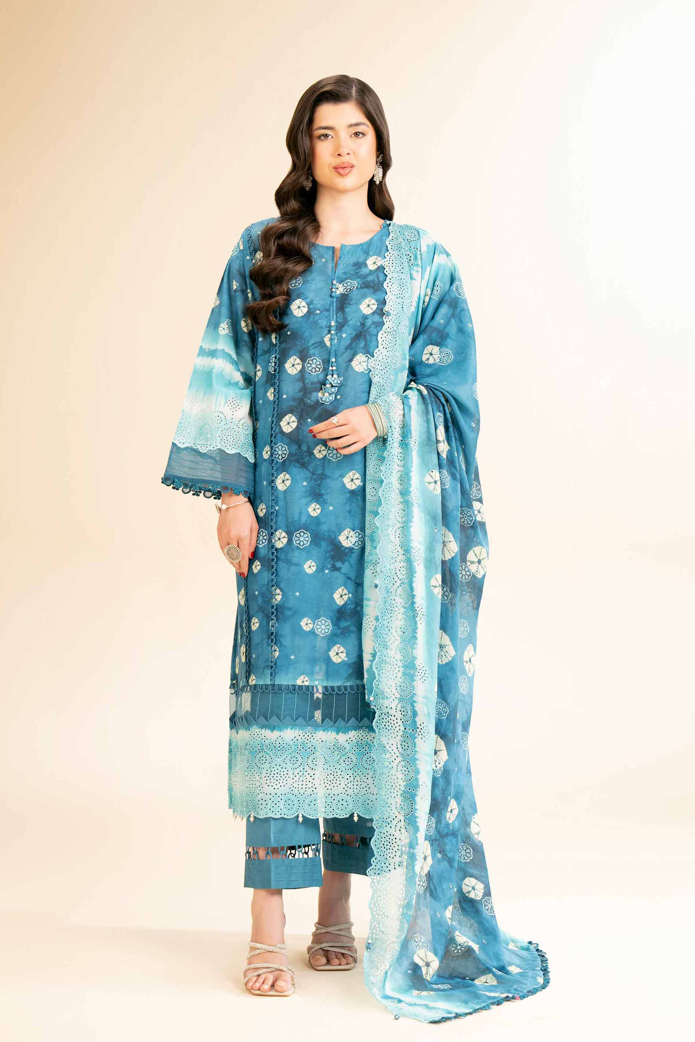 3 Piece - Digital Printed Embroidered Suit - 42501338 for Women - Unstitched Collection | Nishat | Shop Online
