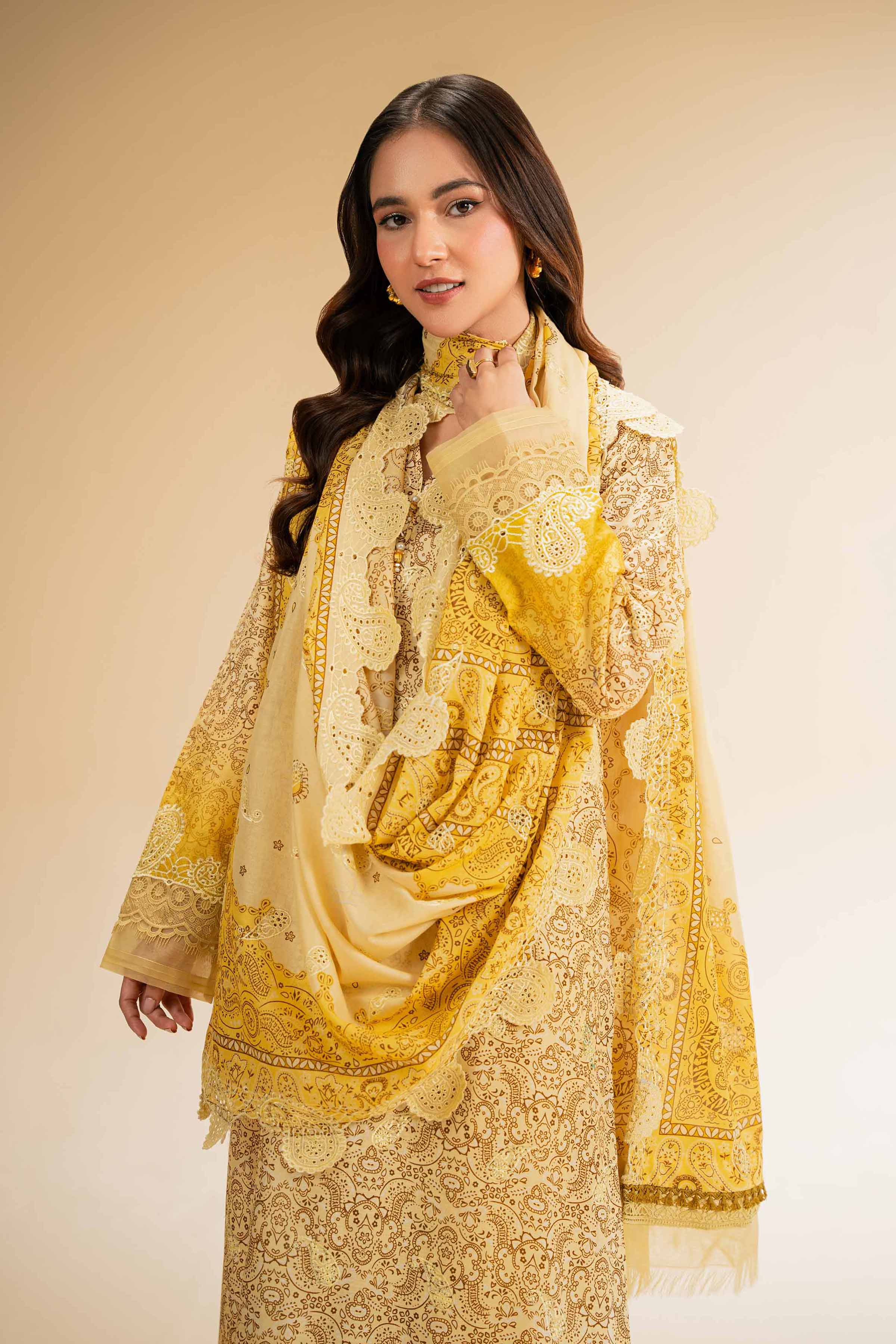 3 Piece - Digital Printed Embroidered Suit - 42501342 for Women - Unstitched Collection | Nishat | Shop Online