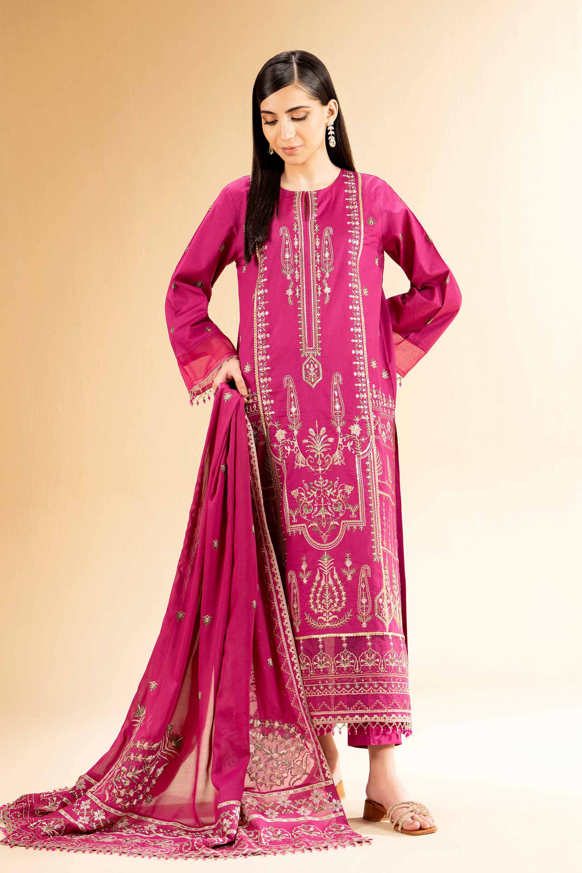 3 Piece - Dyed Embroidered Suit - 42501346 for Women - Unstitched Collection | Nishat | Shop Online