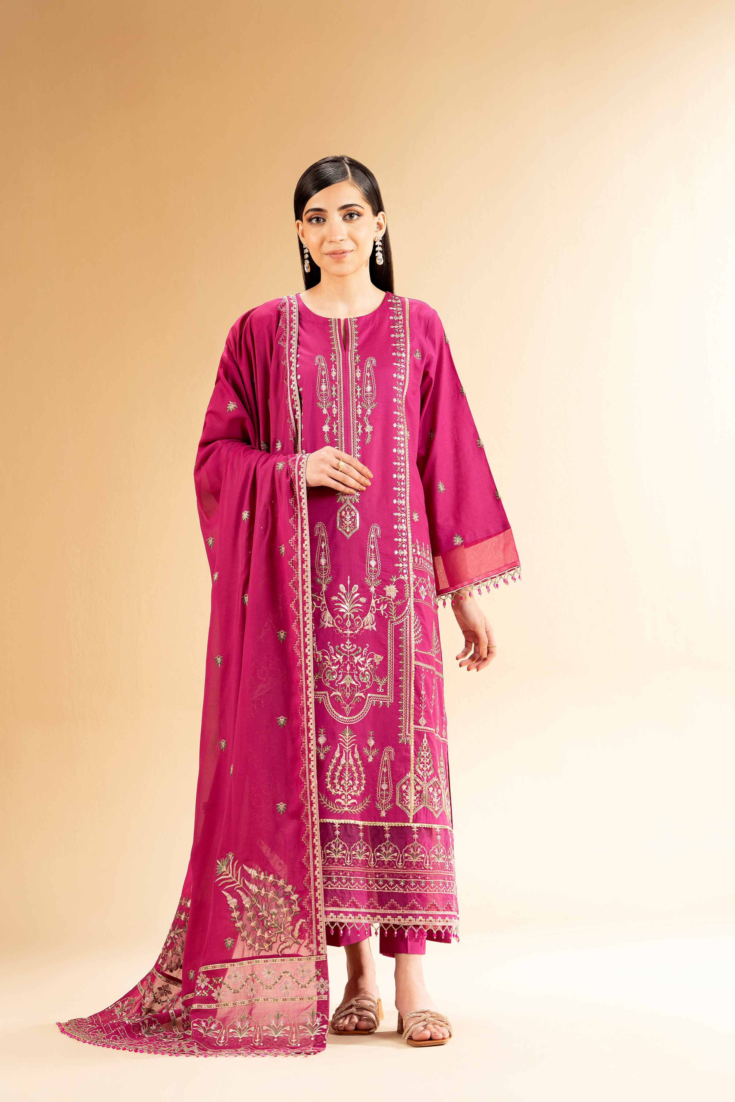 3 Piece - Dyed Embroidered Suit - 42501346 for Women - Unstitched Collection | Nishat | Shop Online