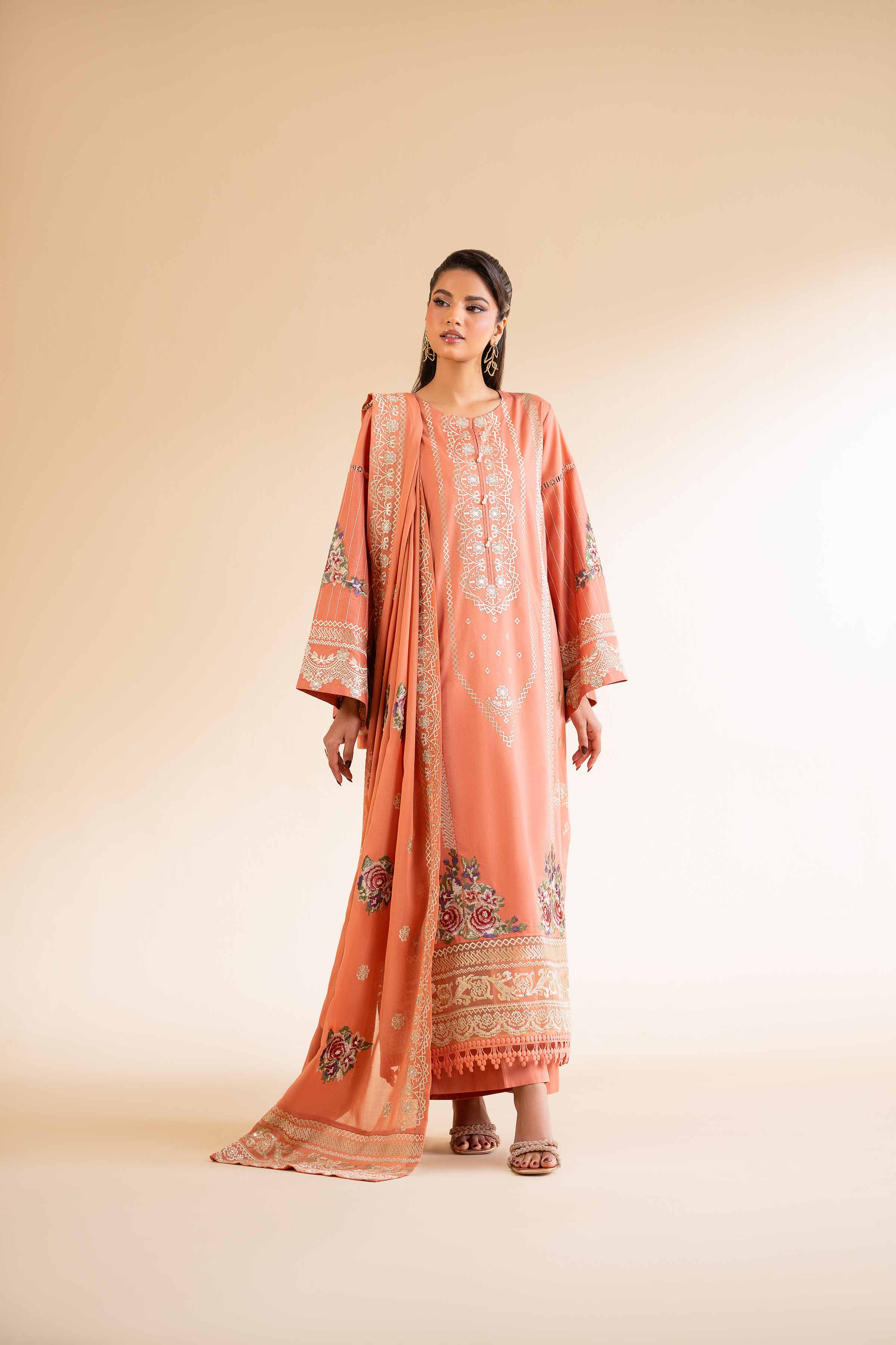 3 Piece - Dyed Embroidered Suit - 42501350 for Women - Unstitched Collection | Nishat | Shop Online