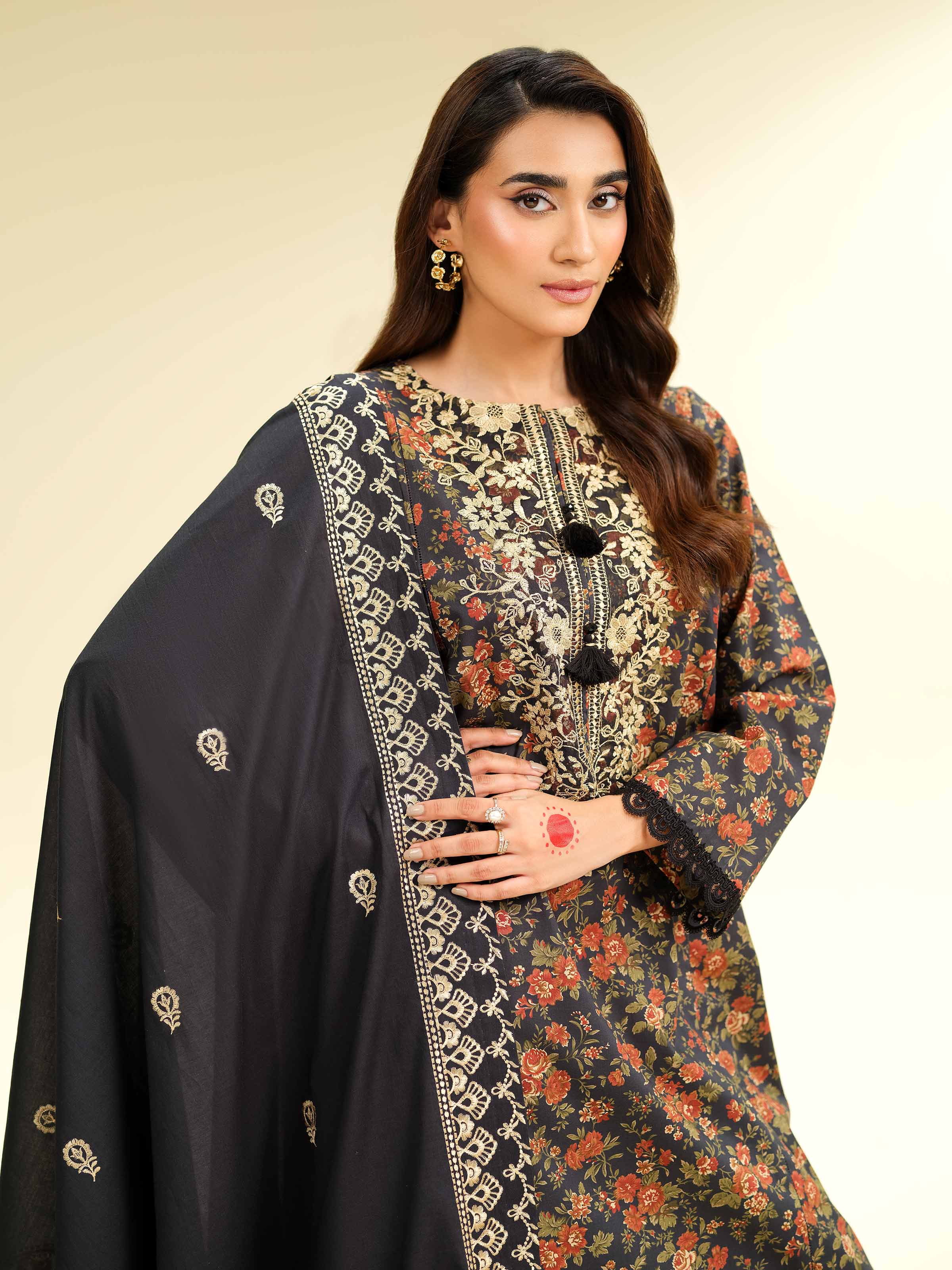 3 Piece - Printed Embroidered Suit - 42501356 for Women - Unstitched Collection | Nishat | Shop Online