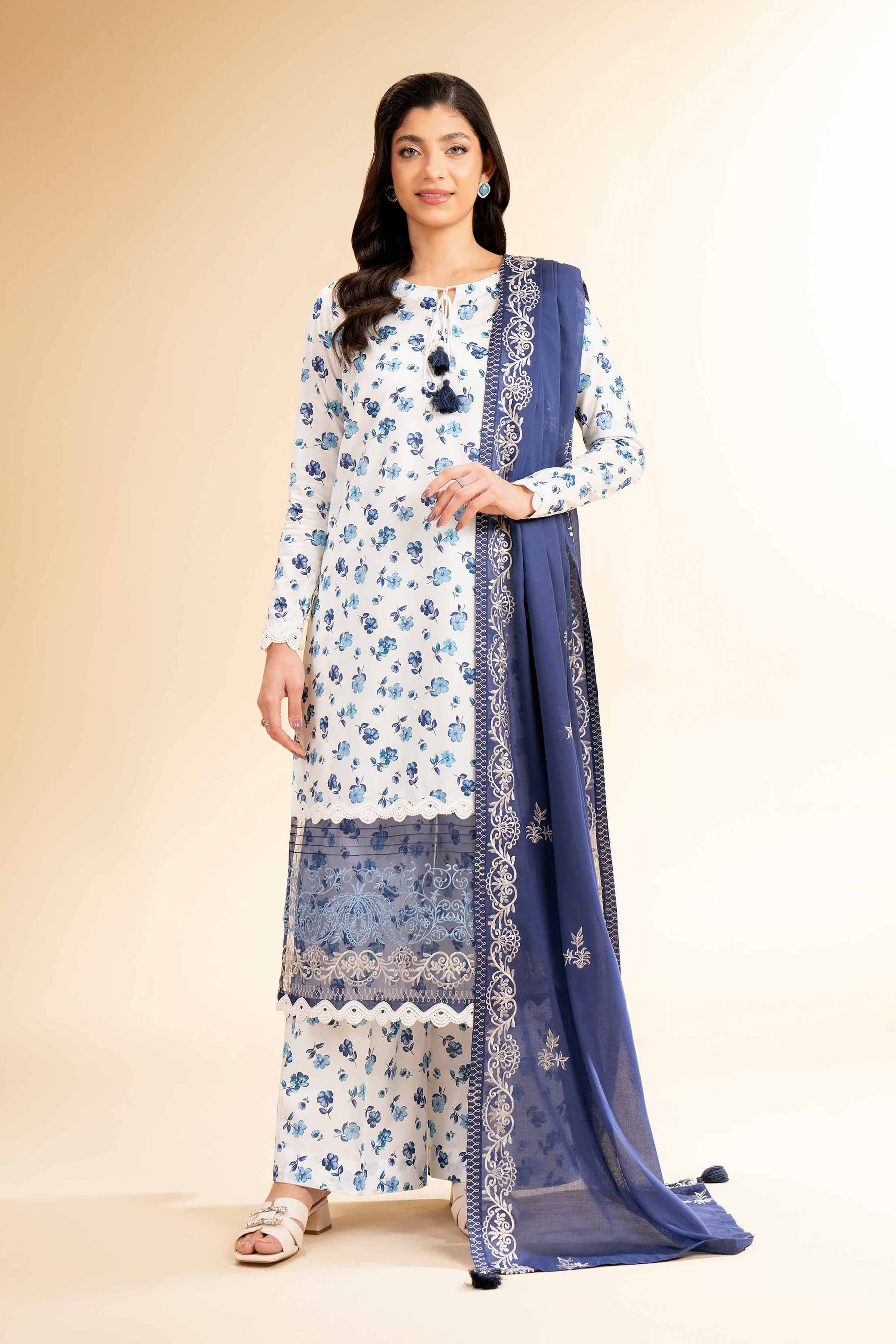 3 Piece - Printed Embroidered Suit - 42501357 for Women - Unstitched Collection | Nishat | Shop Online