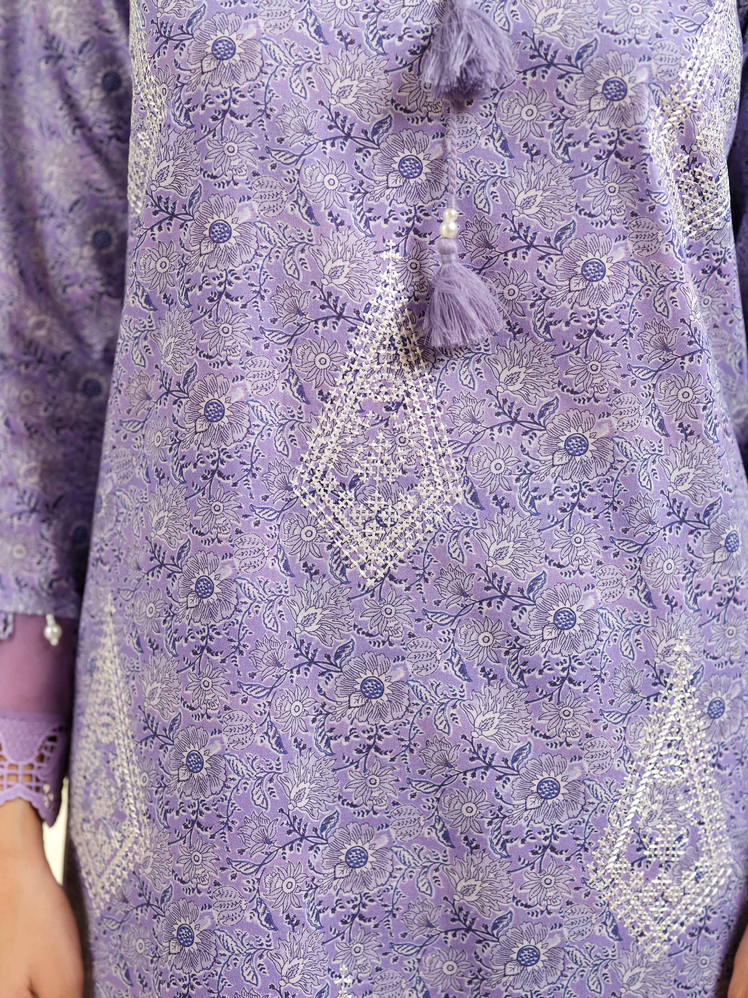 3 Piece - Printed Embroidered Suit - 42501362 for Women - Unstitched Collection | Nishat | Shop Online