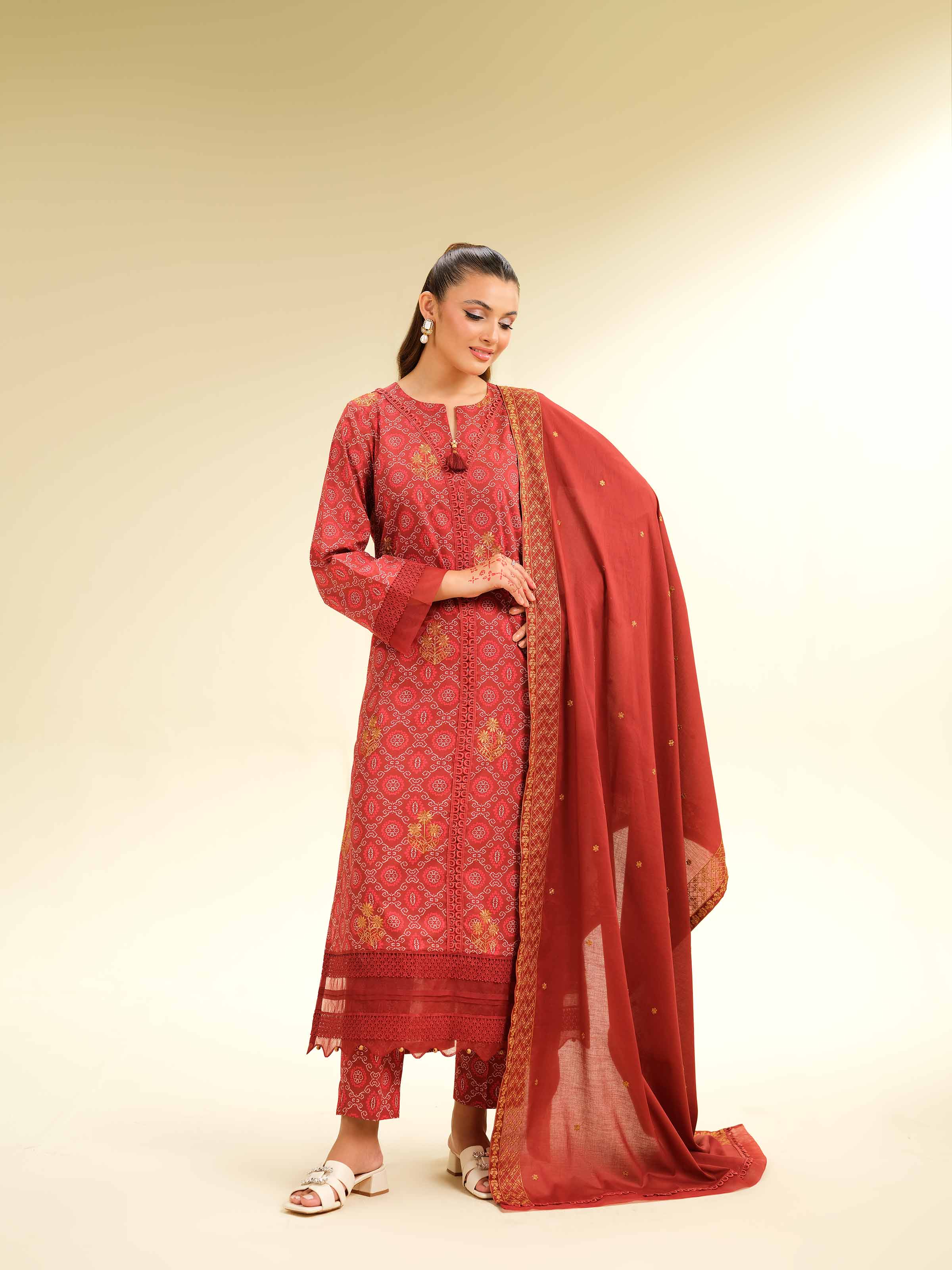 3 Piece - Printed Embroidered Suit - 42501363 for Women - Unstitched Collection | Nishat | Shop Online