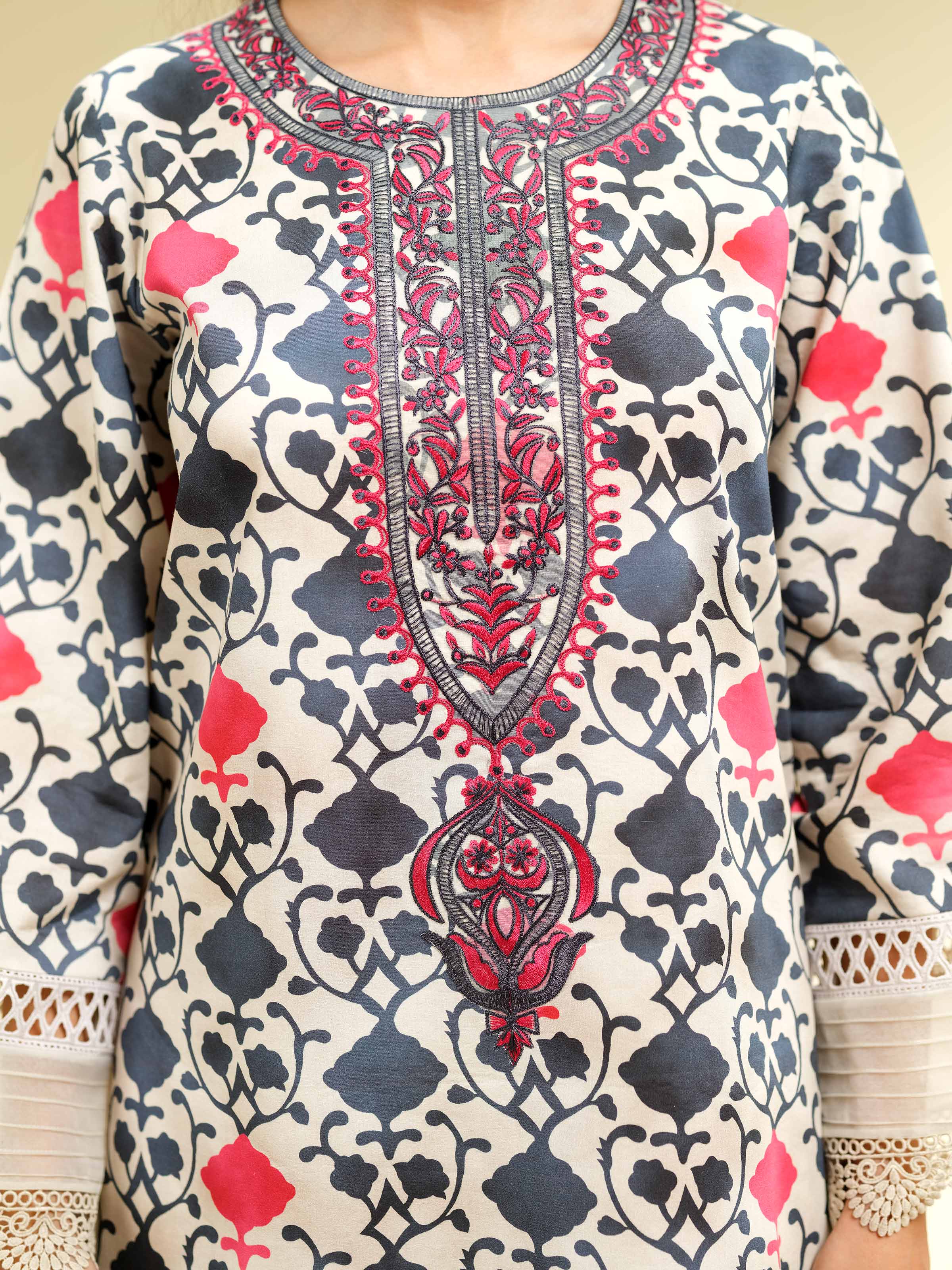 3 Piece - Printed Embroidered Suit - 42501364 for Women - Unstitched Collection | Nishat | Shop Online