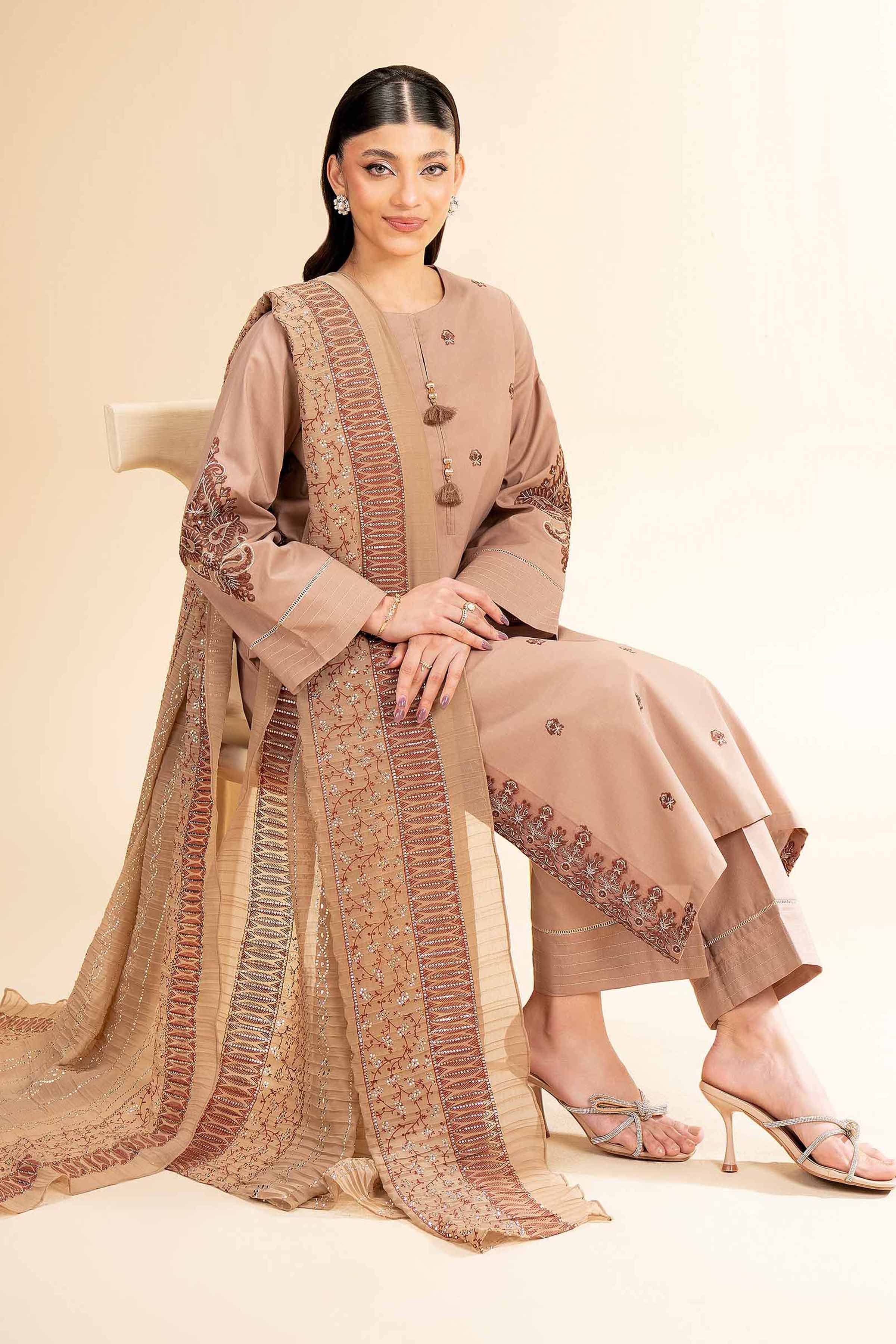 3 Piece - Embellished Suit - 42501366 for Women - Unstitched Collection | Nishat | Shop Online