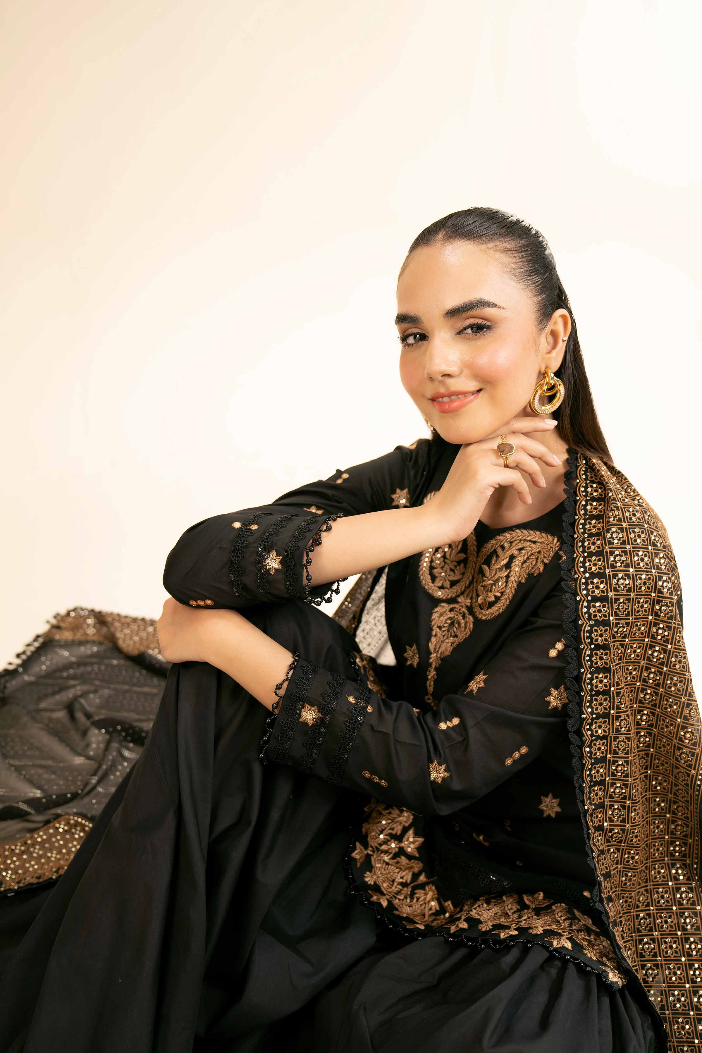 3 Piece - Embellished Suit - 42501367 for Women - Unstitched Collection | Nishat | Shop Online