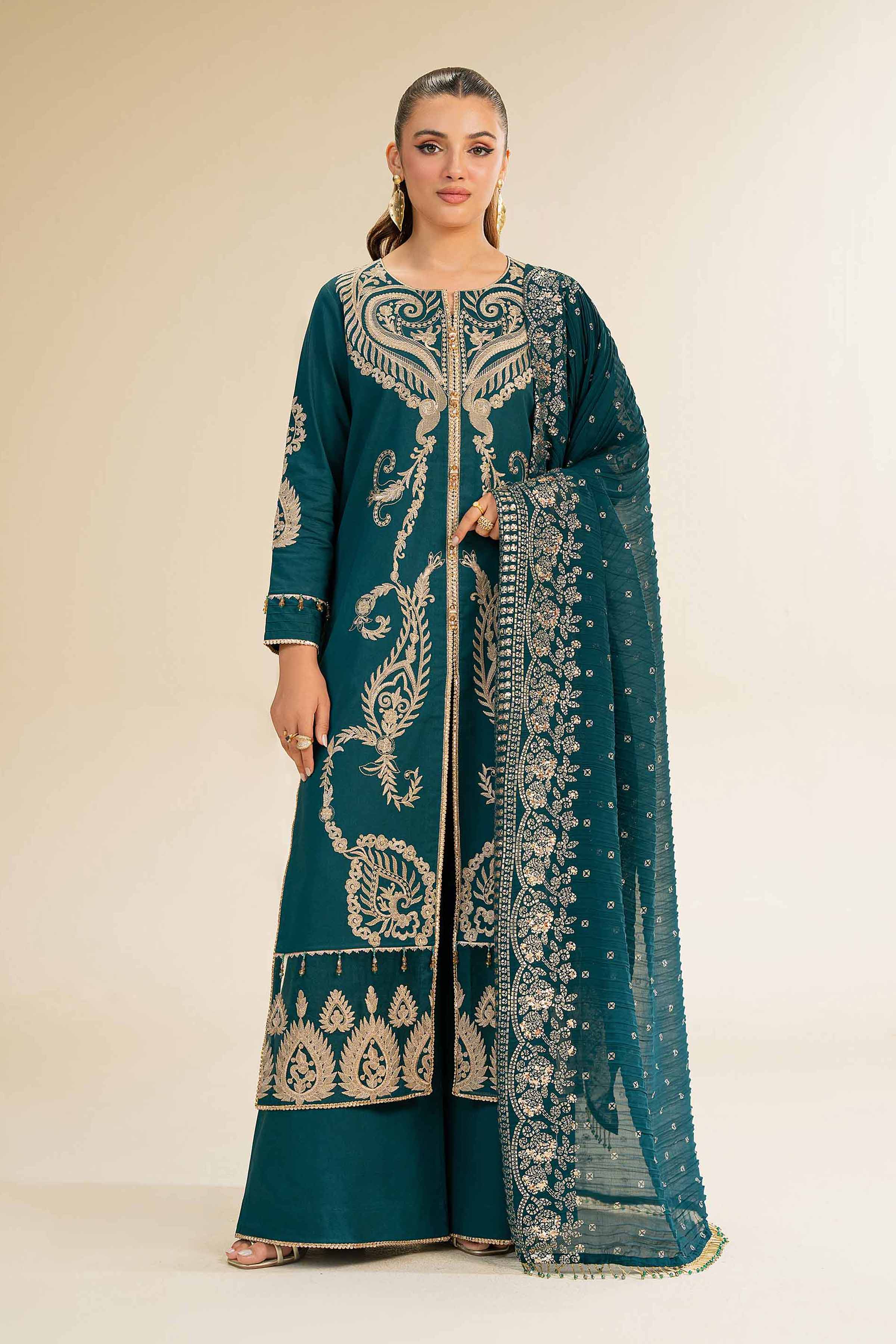 3 Piece - Embellished Suit - 42501371 for Women - Unstitched Collection | Nishat | Shop Online