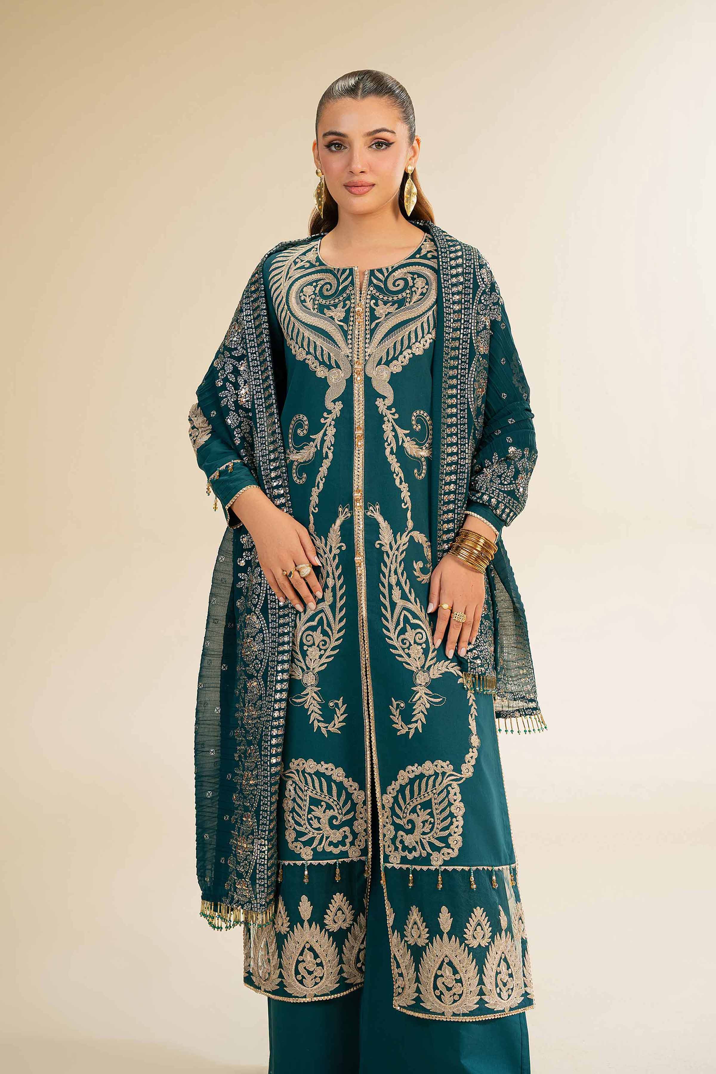 3 Piece - Embellished Suit - 42501371 for Women - Unstitched Collection | Nishat | Shop Online