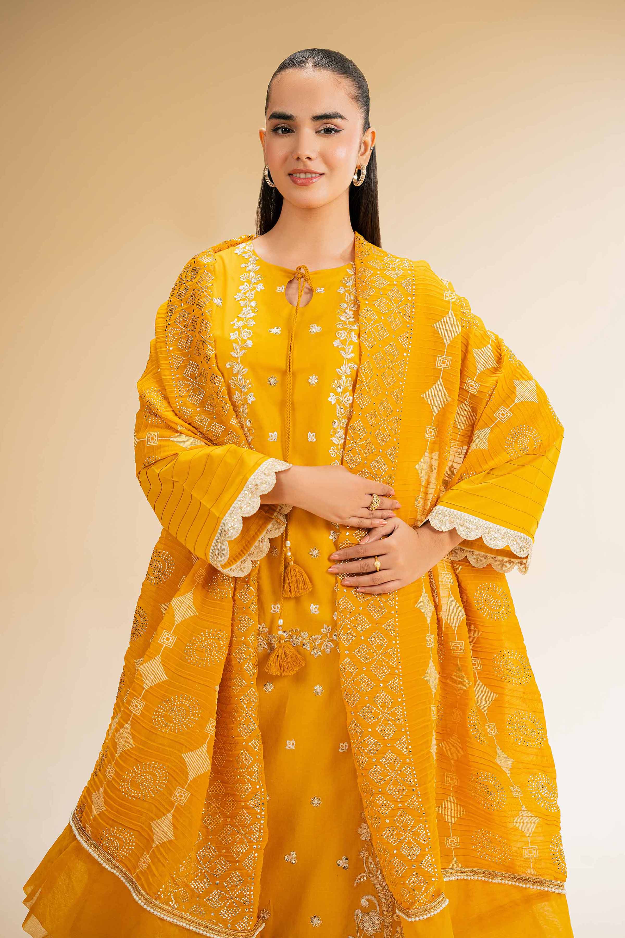 3 Piece - Embellished Suit - 42501372 for Women - Unstitched Collection | Nishat | Shop Online