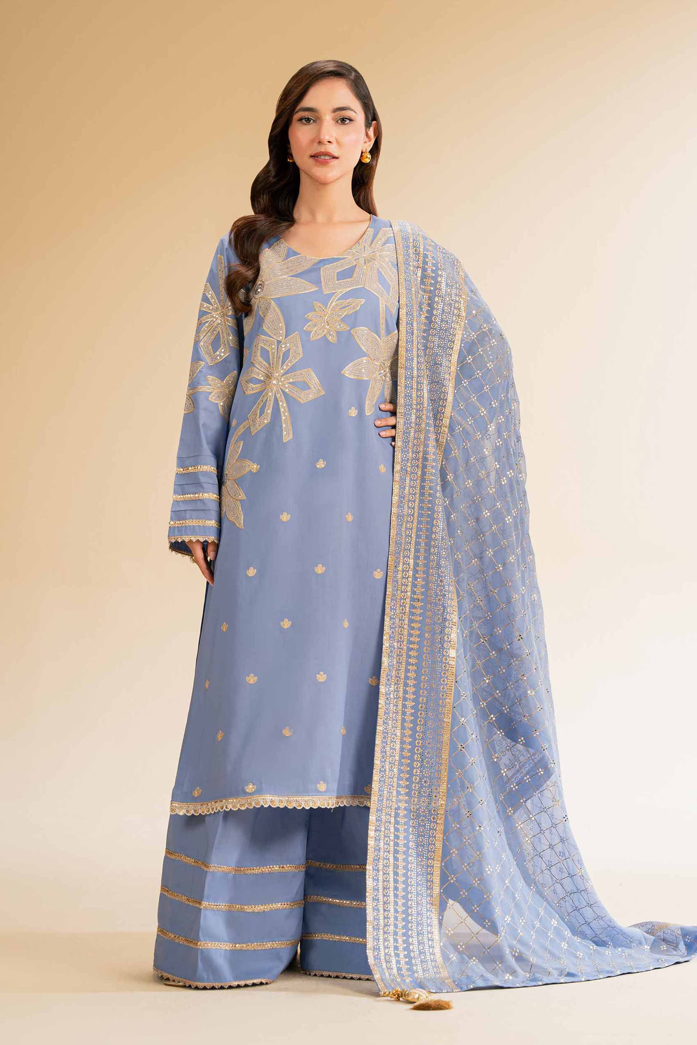 3 Piece - Embellished Suit - 42501373 for Women - Unstitched Collection | Nishat | Shop Online