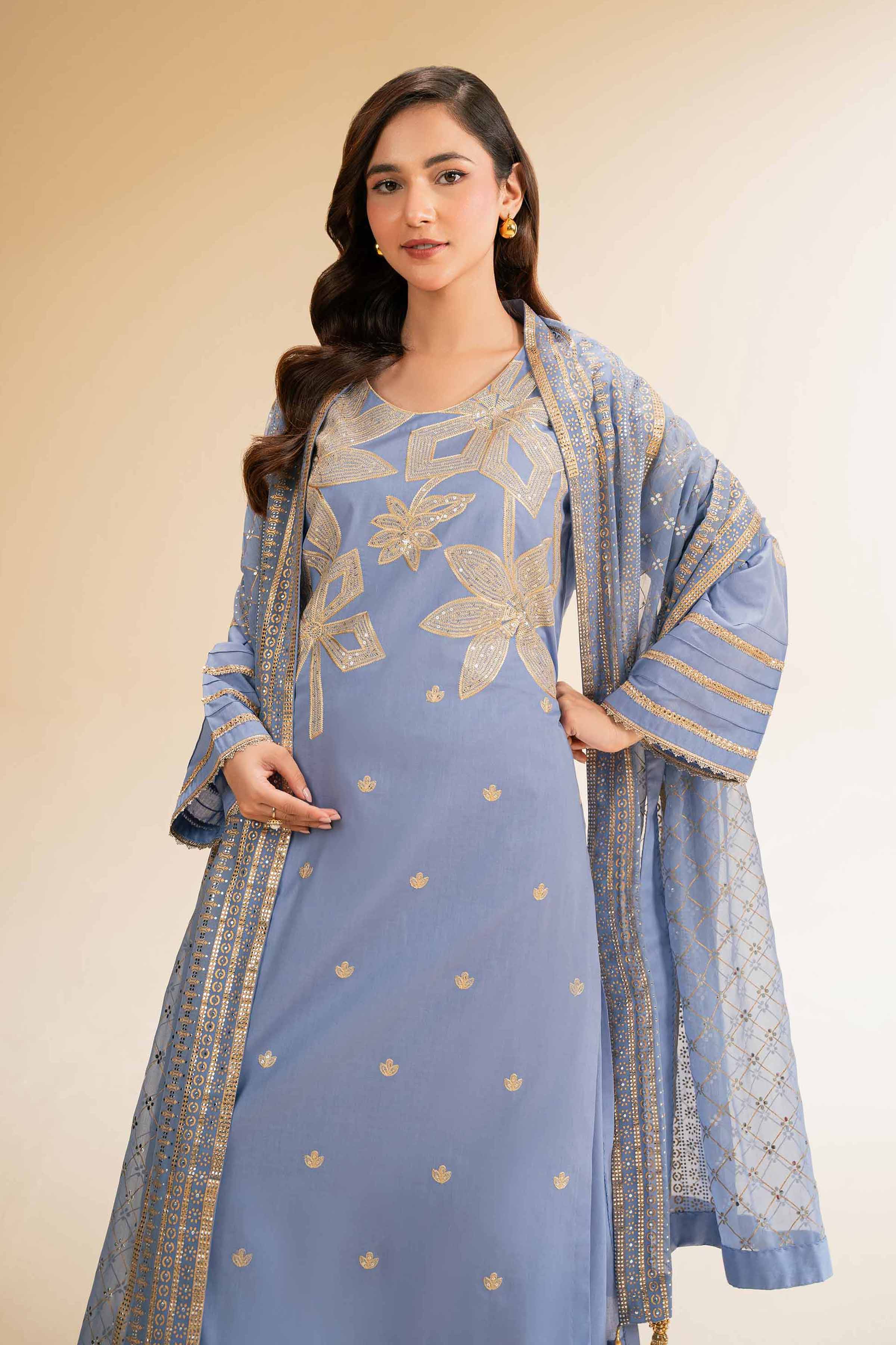 3 Piece - Embellished Suit - 42501373 for Women - Unstitched Collection | Nishat | Shop Online