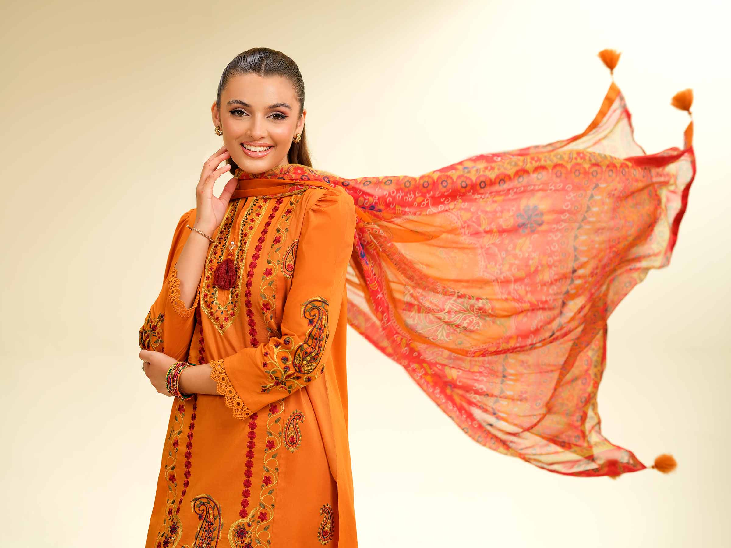 3 Piece - Embroidered Suit - 42501384 for Women - Unstitched Collection | Nishat | Shop Online