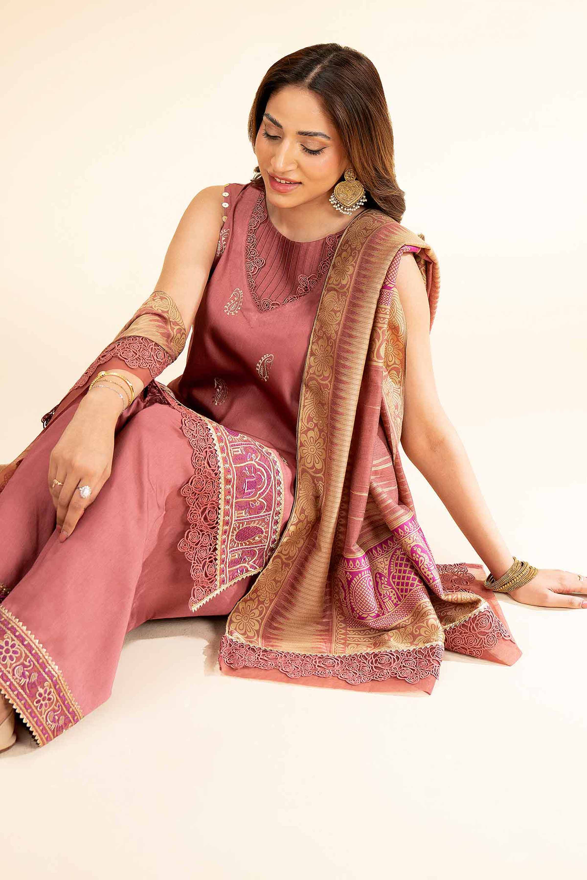 3 Piece - Embroidered Suit - 42501387 for Women - Unstitched Collection | Nishat | Shop Online