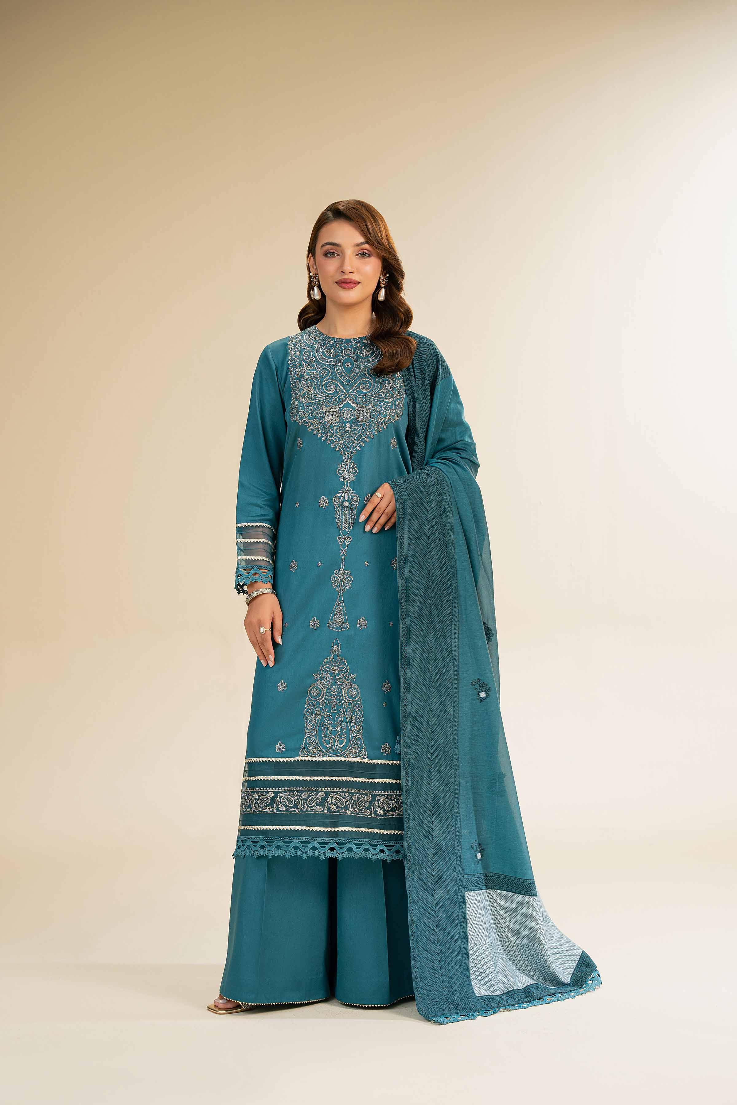 3 Piece - Embroidered Suit - 42501388 for Women - Unstitched Collection | Nishat | Shop Online