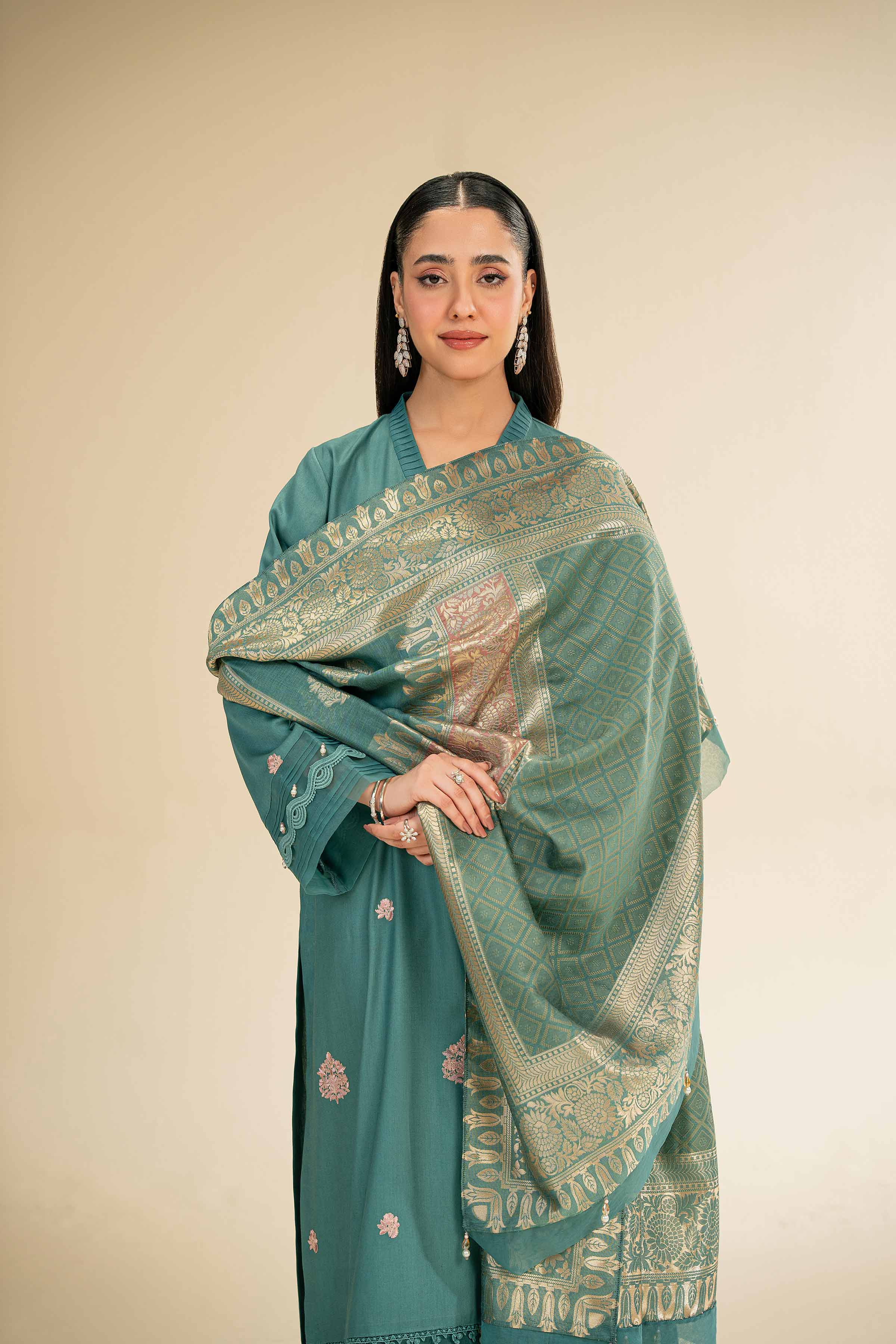3 Piece - Embroidered Suit - 42501389 for Women - Unstitched Collection | Nishat | Shop Online