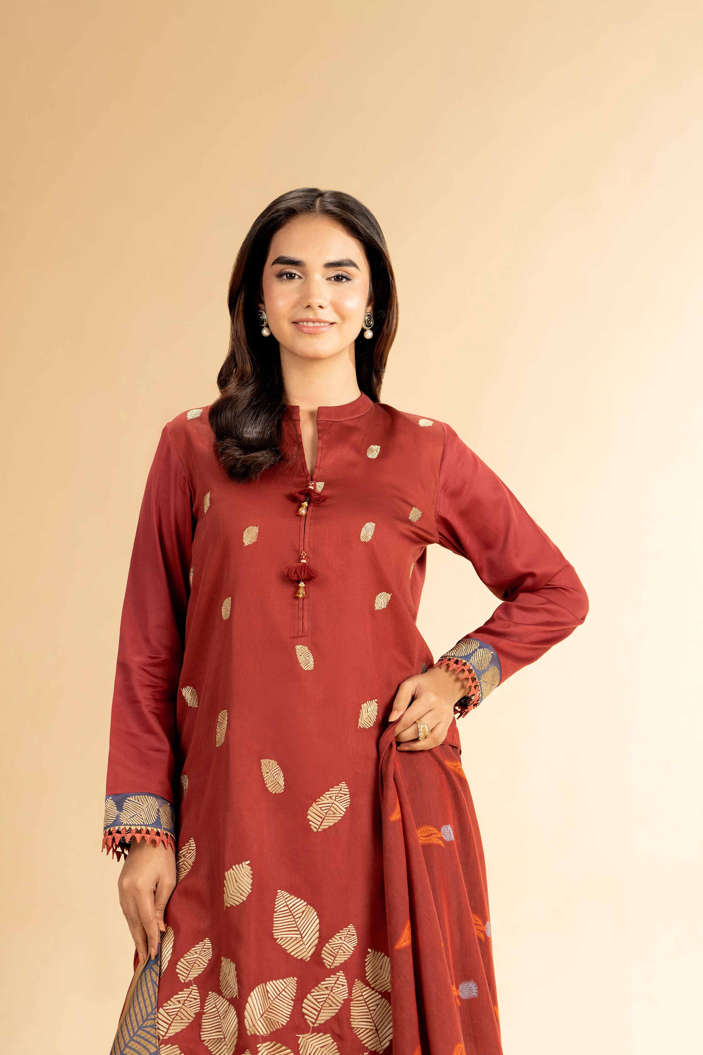 3 Piece - Embroidered Suit - 42501393 for Women - Unstitched Collection | Nishat | Shop Online