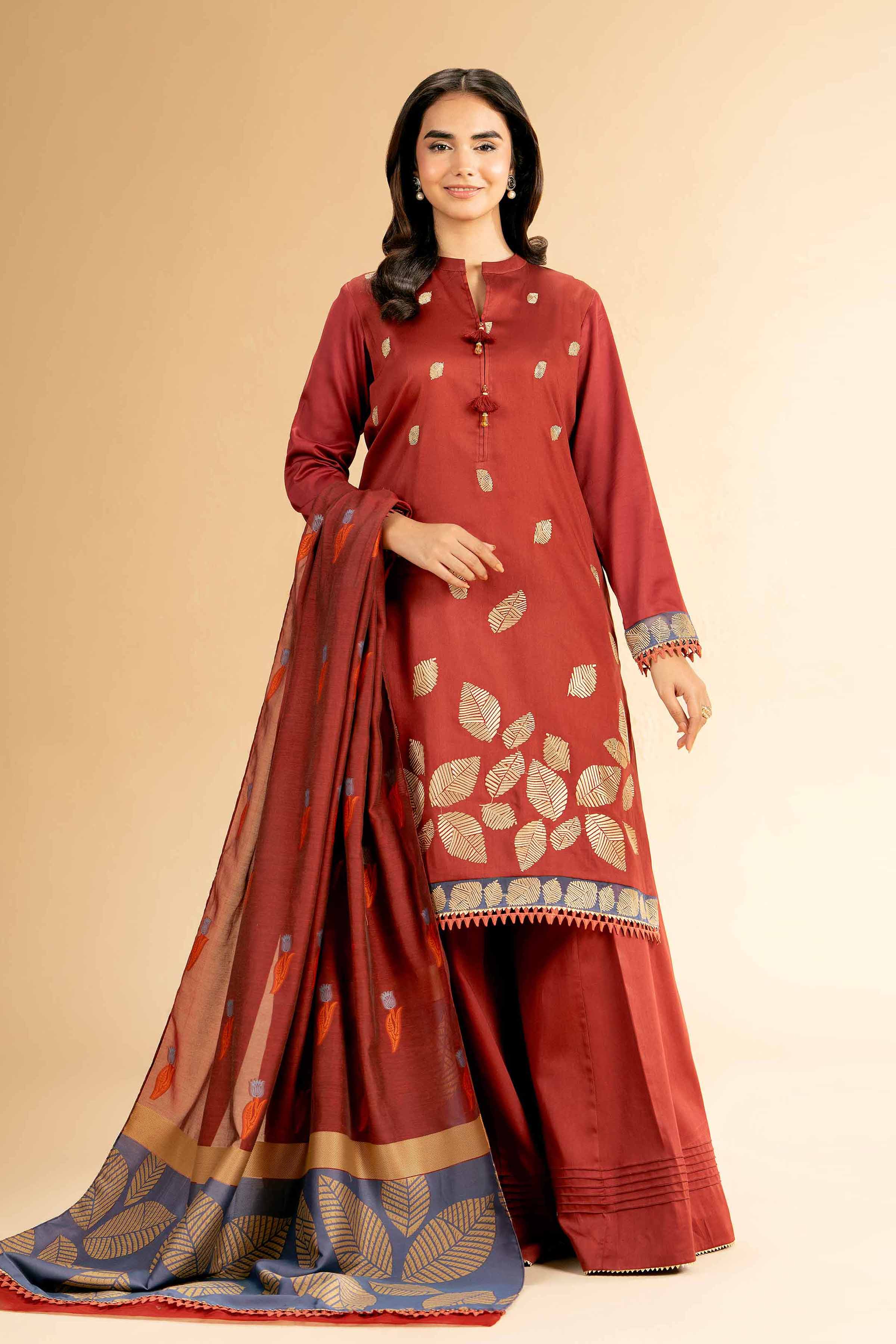 3 Piece - Embroidered Suit - 42501393 for Women - Unstitched Collection | Nishat | Shop Online