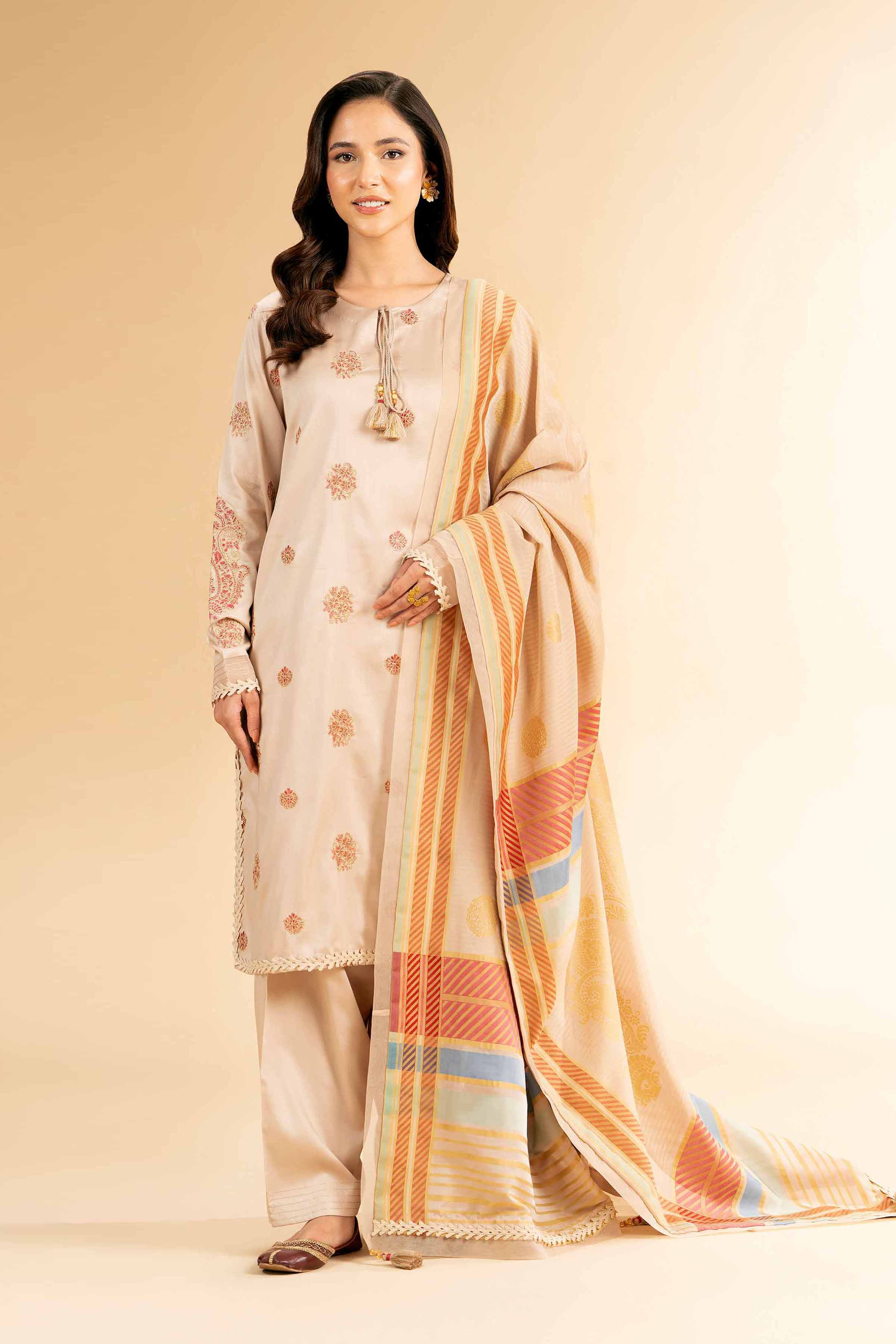 3 Piece - Embroidered Suit - 42501395 for Women - Unstitched Collection | Nishat | Shop Online