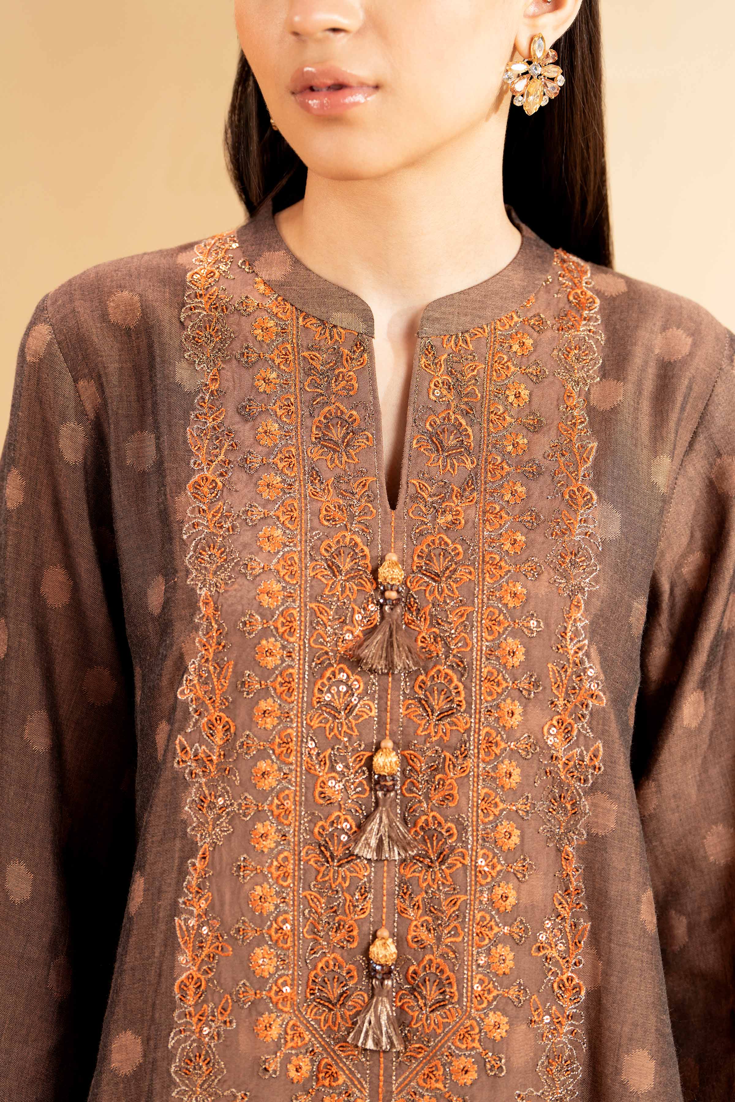3 Piece - Jacquard Embroidered Suit - 42501396 for Women - Unstitched Collection | Nishat | Shop Online