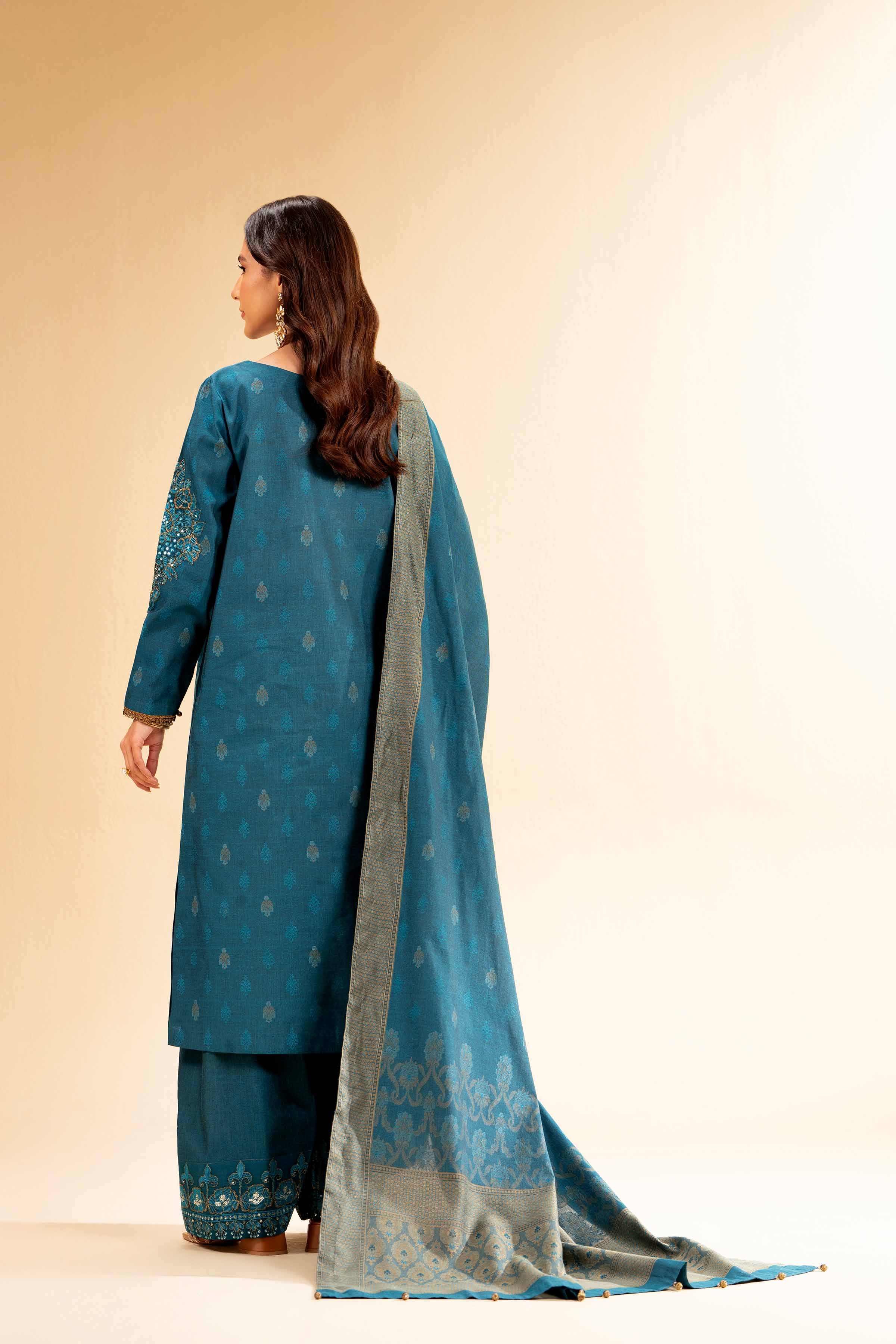 3 Piece - Jacquard Embroidered Suit - 42501402 for Women - Unstitched Collection | Nishat | Shop Online