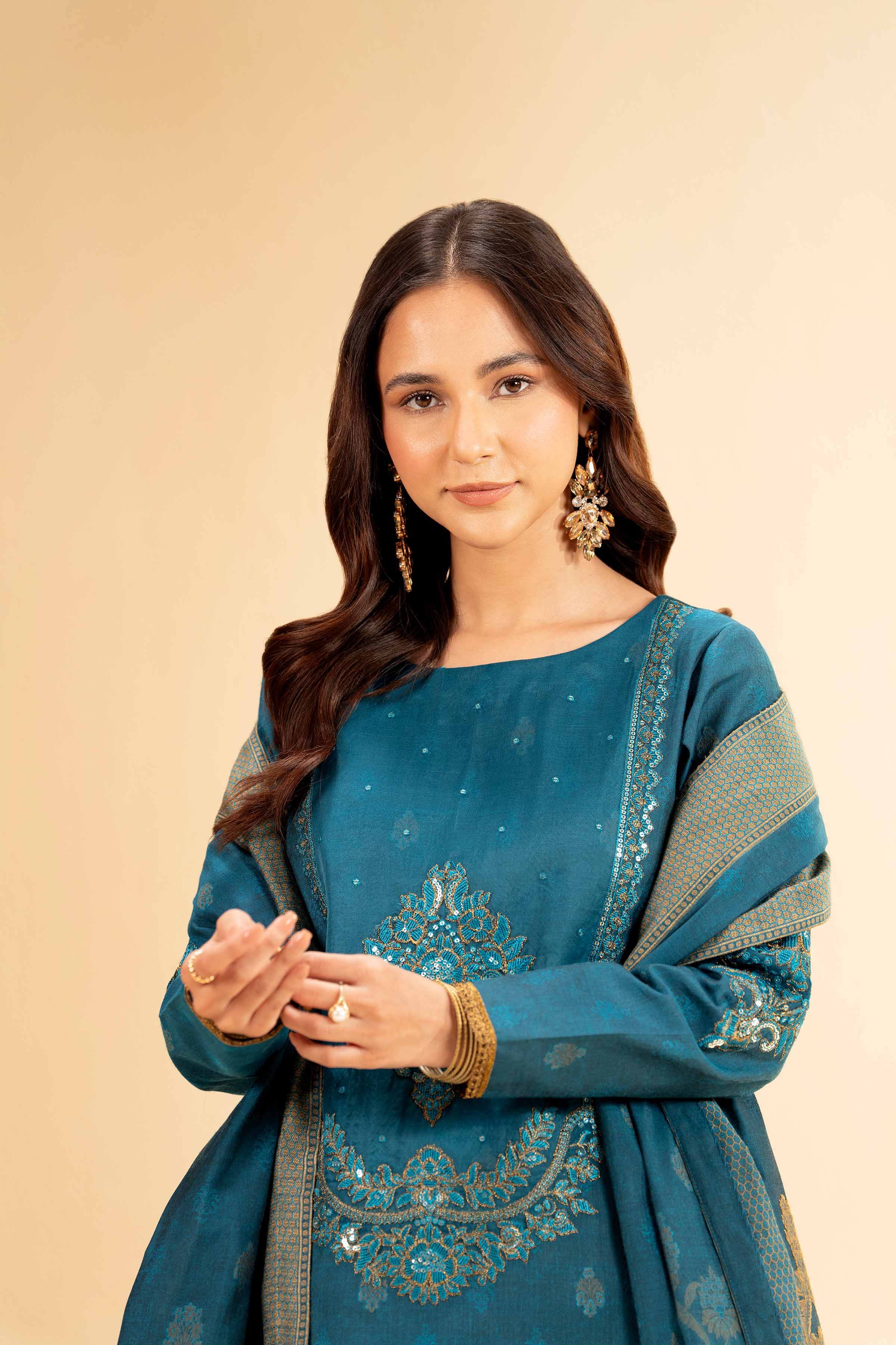 3 Piece - Jacquard Embroidered Suit - 42501402 for Women - Unstitched Collection | Nishat | Shop Online