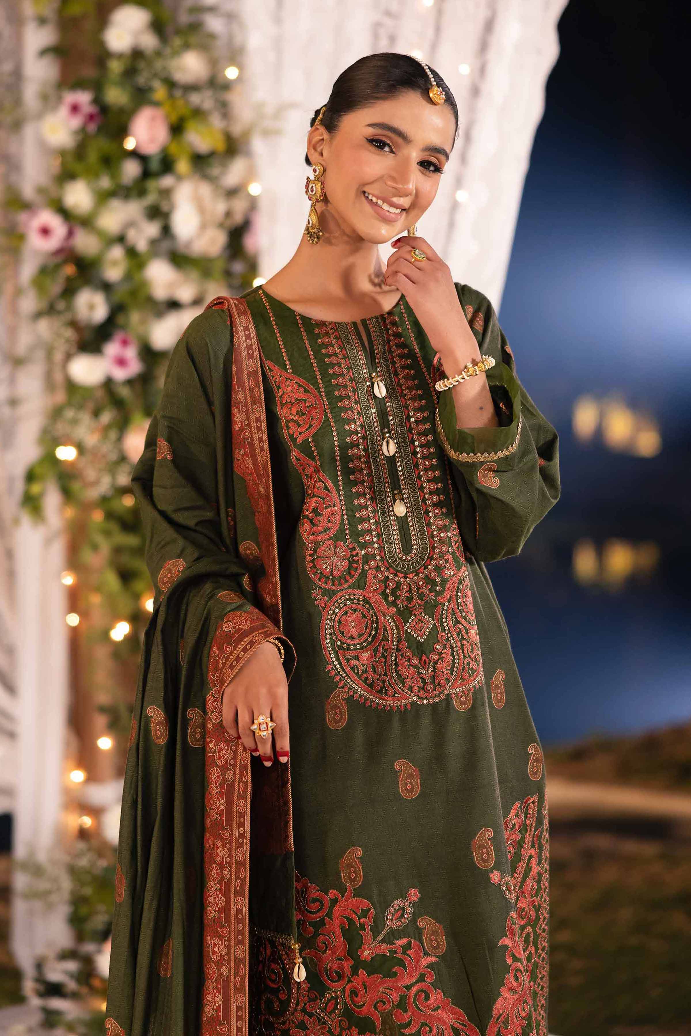 3 Piece - Jacquard Embroidered Suit - 42501404 for Women - Unstitched Collection | Nishat | Shop Online