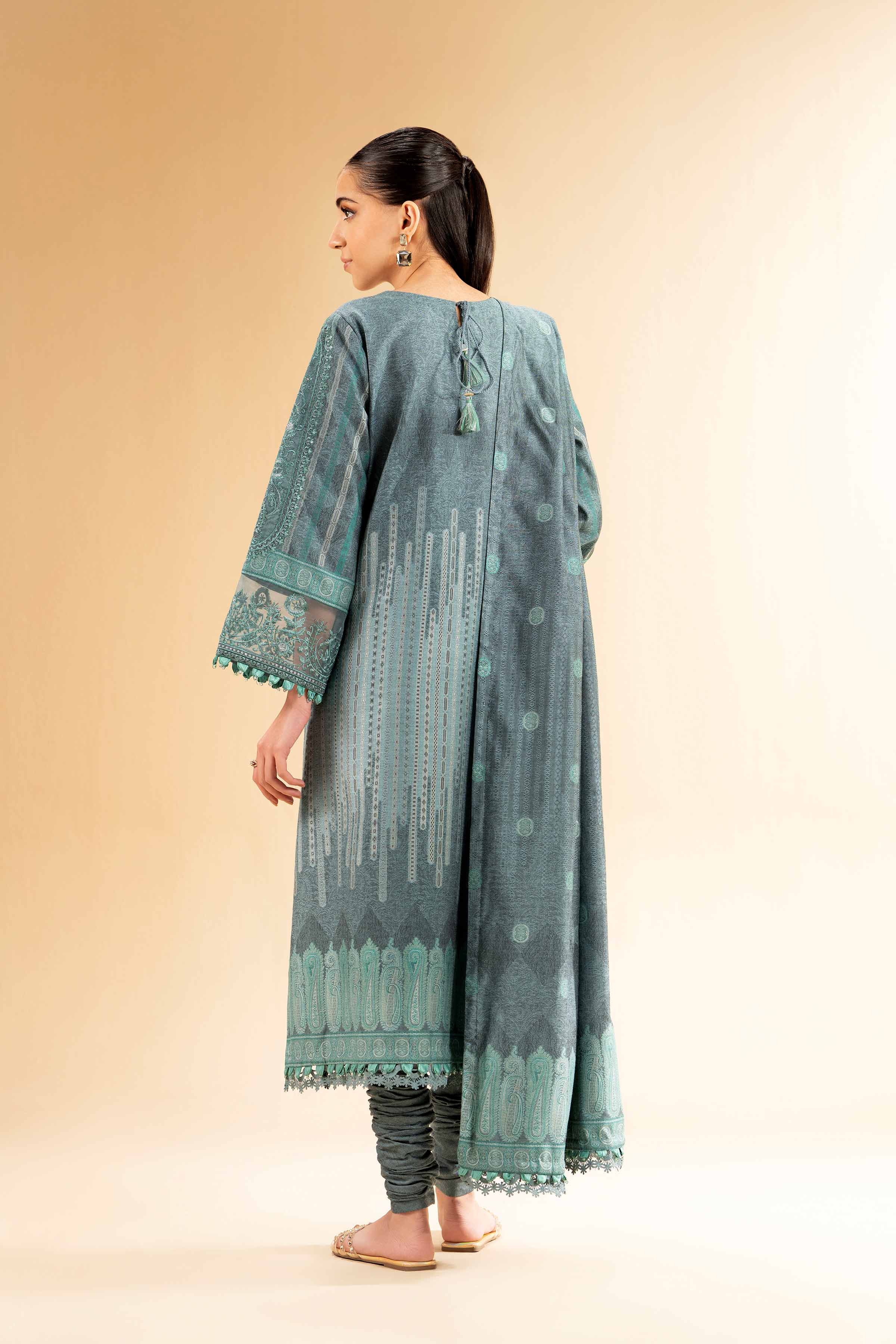 3 Piece - Jacquard Embroidered Suit - 42501405 for Women - Unstitched Collection | Nishat | Shop Online
