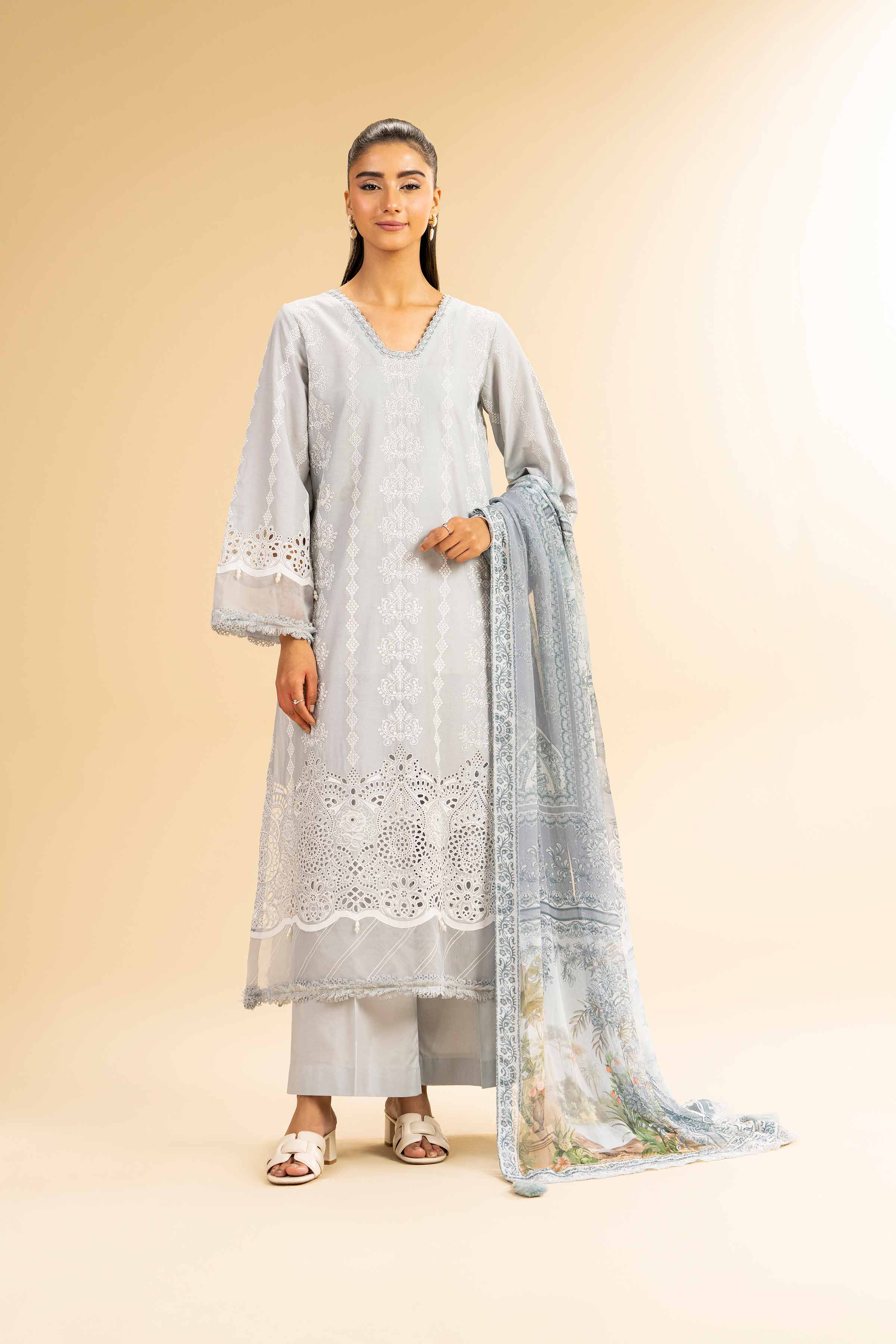 3 Piece - Embroidered Suit - 42501407 for Women - Unstitched Collection | Nishat | Shop Online