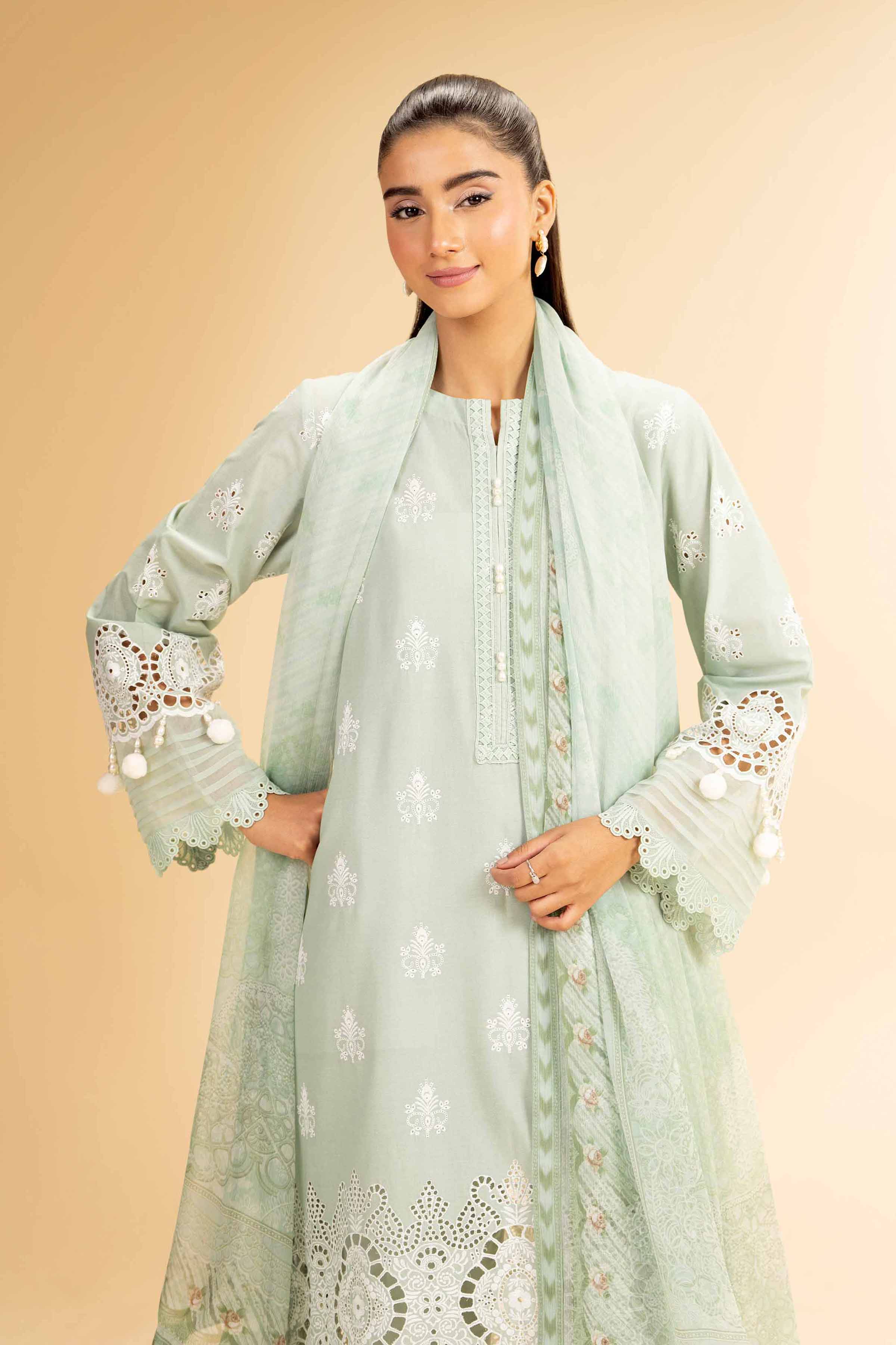 3 Piece - Embroidered Suit - 42501410 for Women - Unstitched Collection | Nishat | Shop Online