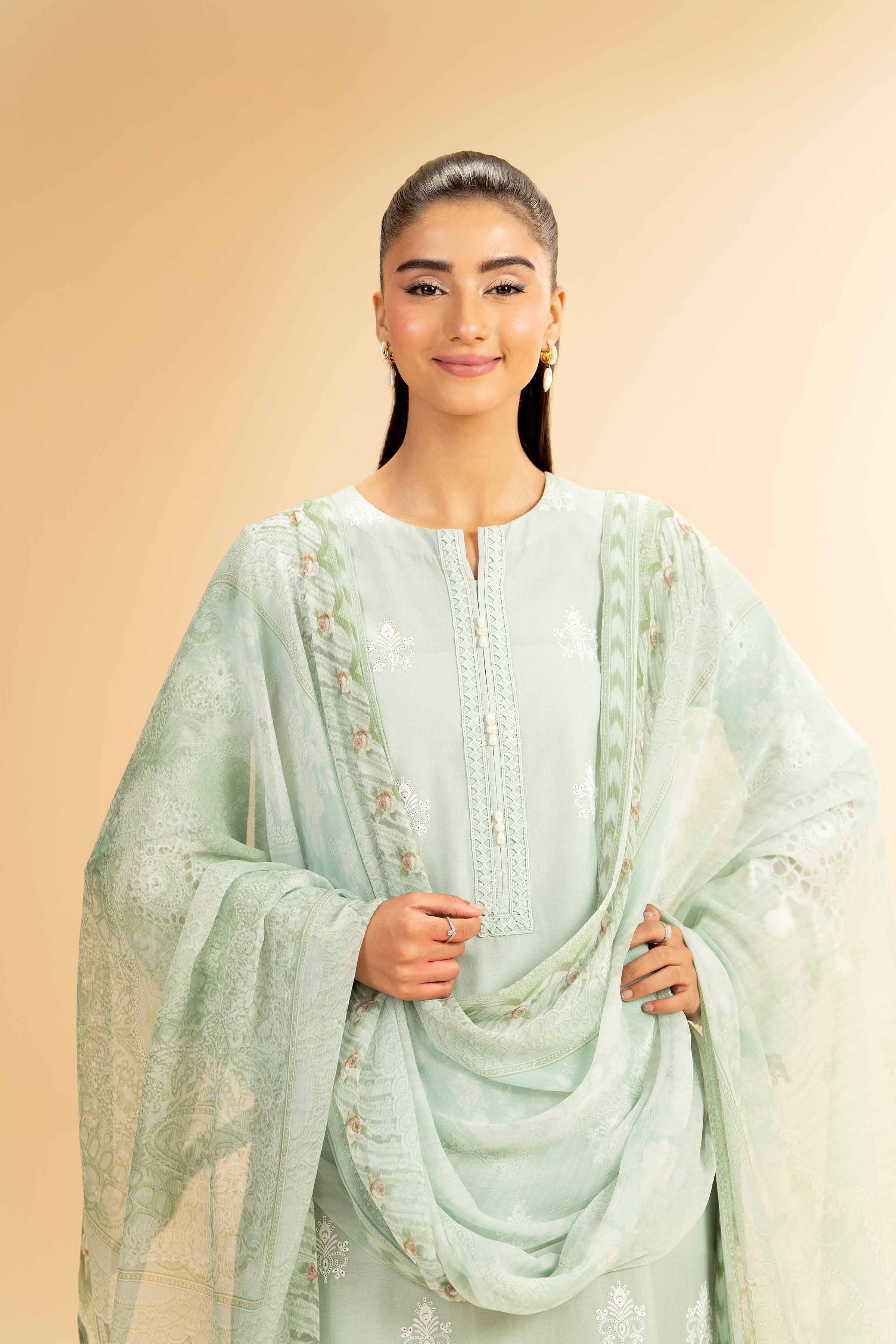 3 Piece - Embroidered Suit - 42501410 for Women - Unstitched Collection | Nishat | Shop Online